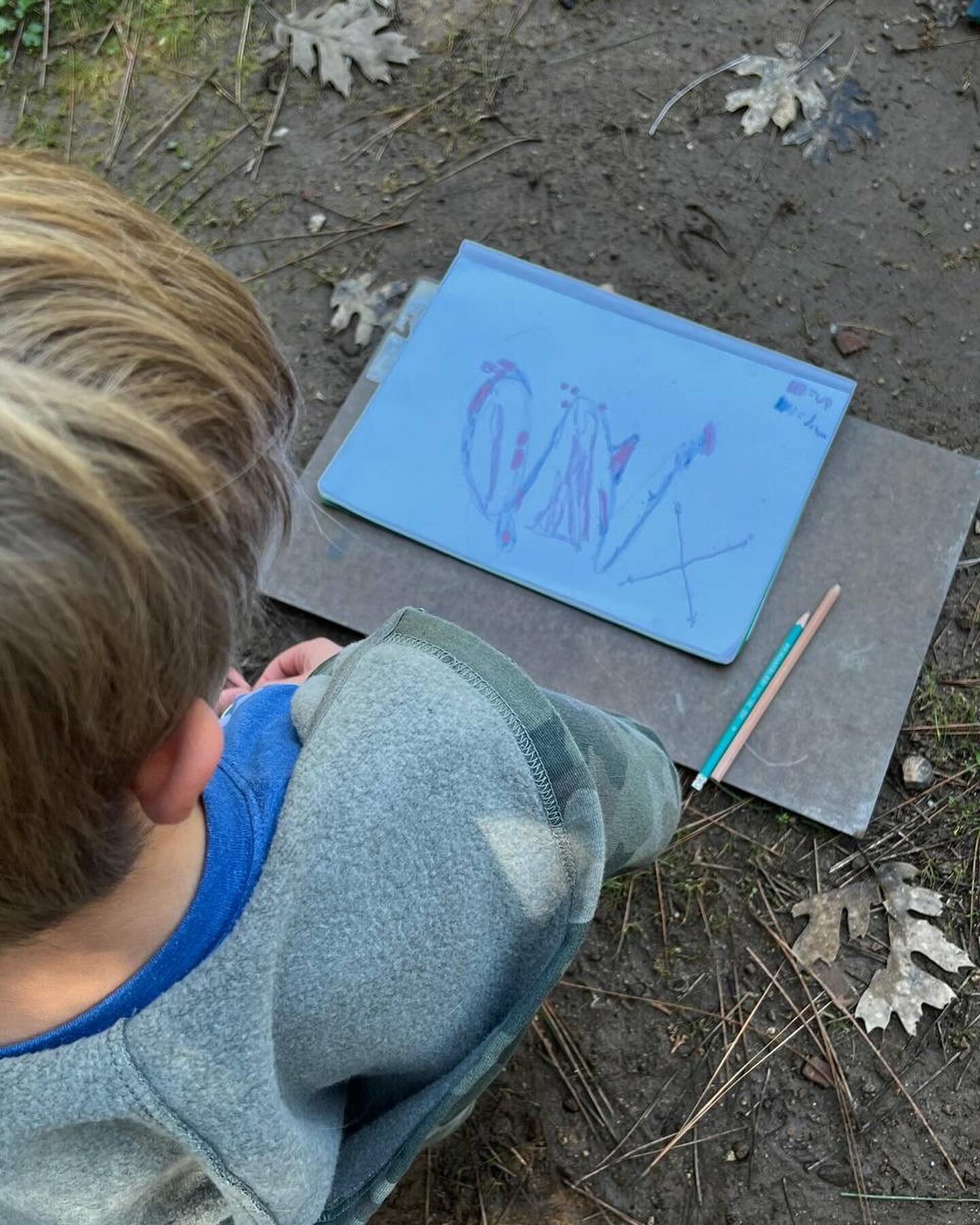 👣 Tracking and awareness go hand in hand. We mapped our thumb prints one day and deer tracks the next. Students were challenged to look as close as possible for smaller and smaller detail and map the track&rsquo;s topographically, with &ldquo;geogra