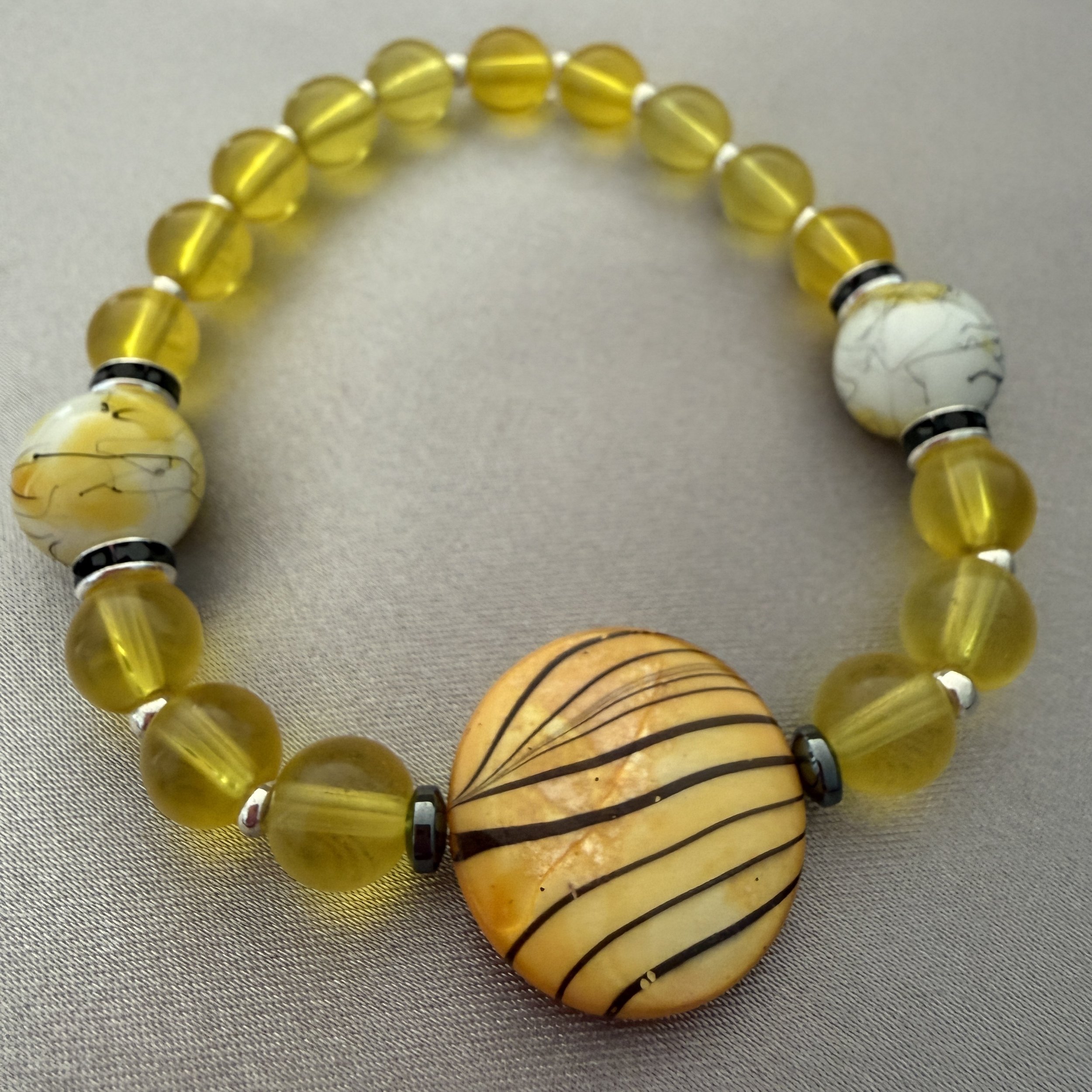 Yellow Beaded Bracelet