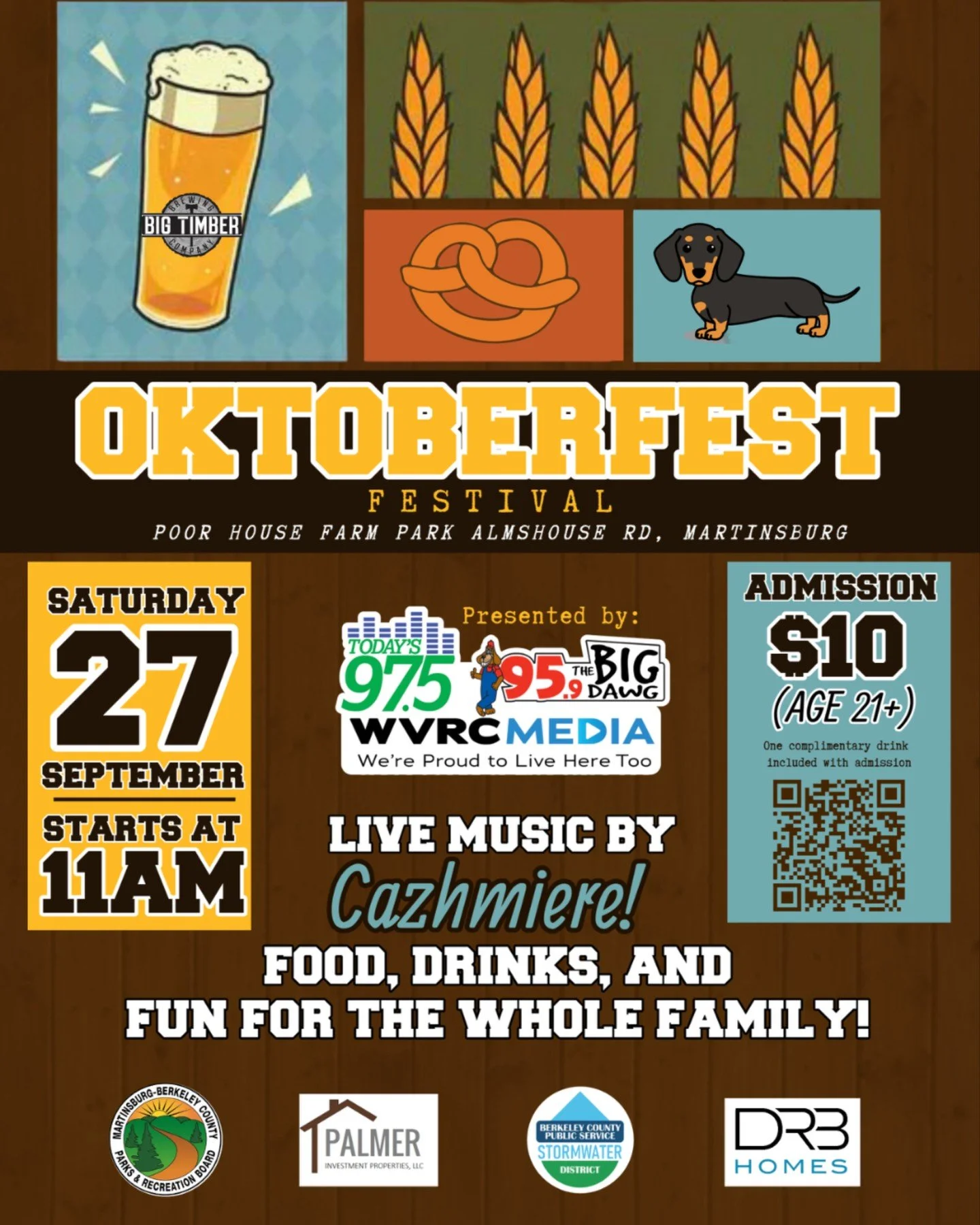🍂🎉 Oktoberfest is almost here! Join Martinsburg-Berkeley County Parks &amp; Recreation on September 27th, 11AM&ndash;5PM at Poor House Farm Park for a day full of fall fun, community spirit, and family-friendly activities.
Learn about keeping our w