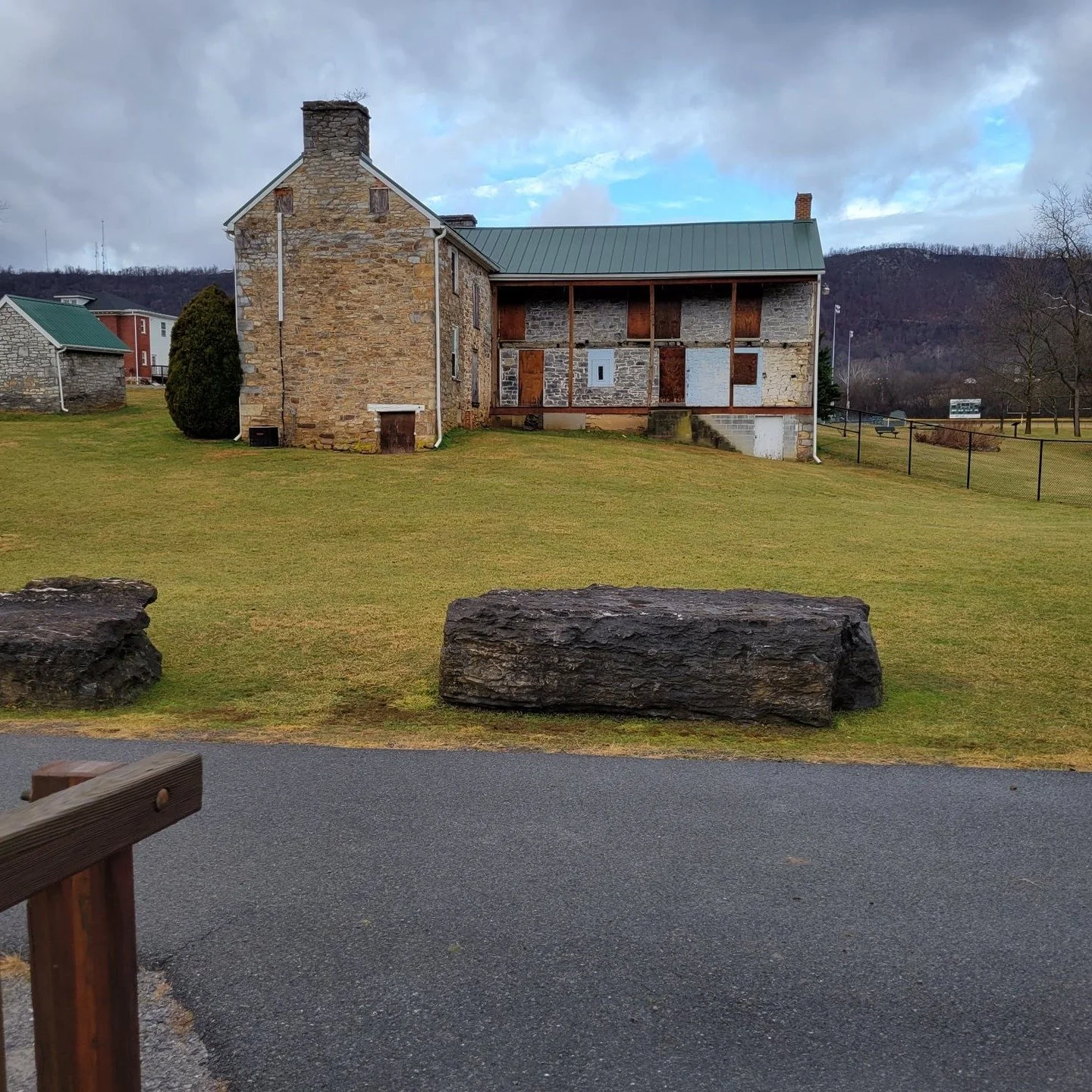 When you visit Poor House Park, you can view this and many other historic builds on the property. This stone house was built c. 1844. Stop by the plaque to learn more about Poor House Farm. #architecturethursday #parksandrec #historic #visitmartinsbu