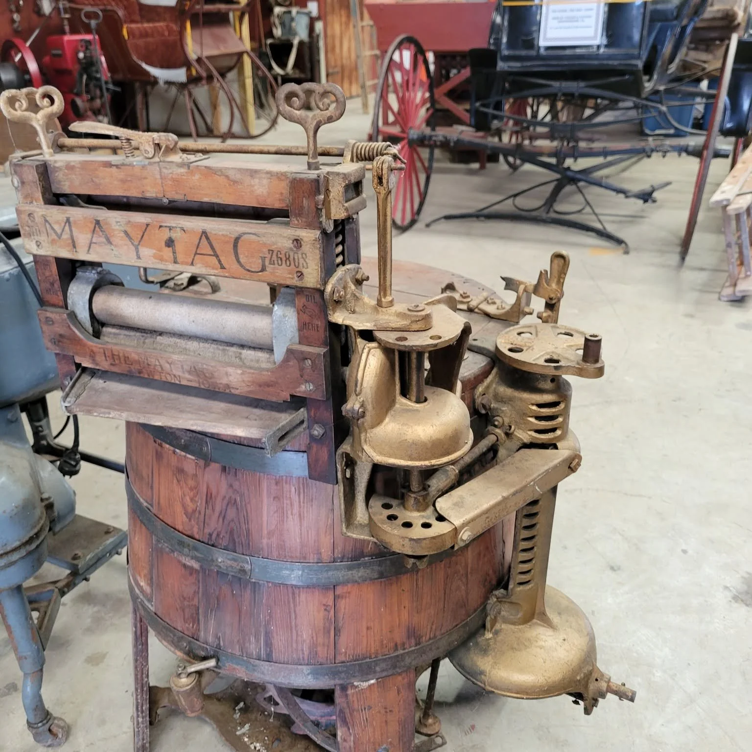 This Maytag washing machine is just one of many artifacts you can find at the Dillon Farm Museum. Visit dillonfarmmuseum.org for more information and upcoming events at the museum this year. 
 
#MuseumMonday  #visitmartinsburgwv  #berkeleycountywv  #