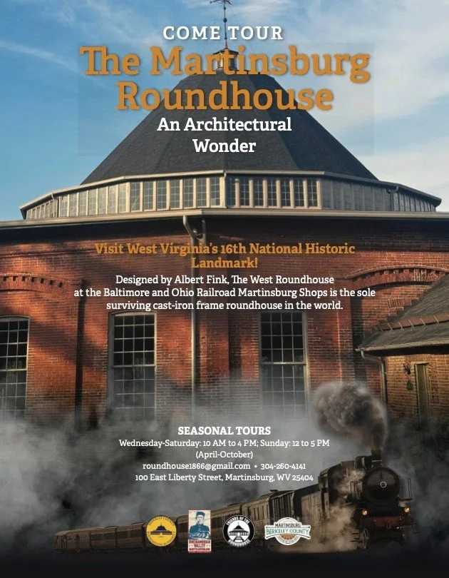 Step inside a piece of living history at @wvroundhouse 🚂 Designed by Albert Fink, this extraordinary site is the world&rsquo;s only surviving cast-iron frame roundhouse. Whether you love architecture, rail history, or discovering hidden gems, this i
