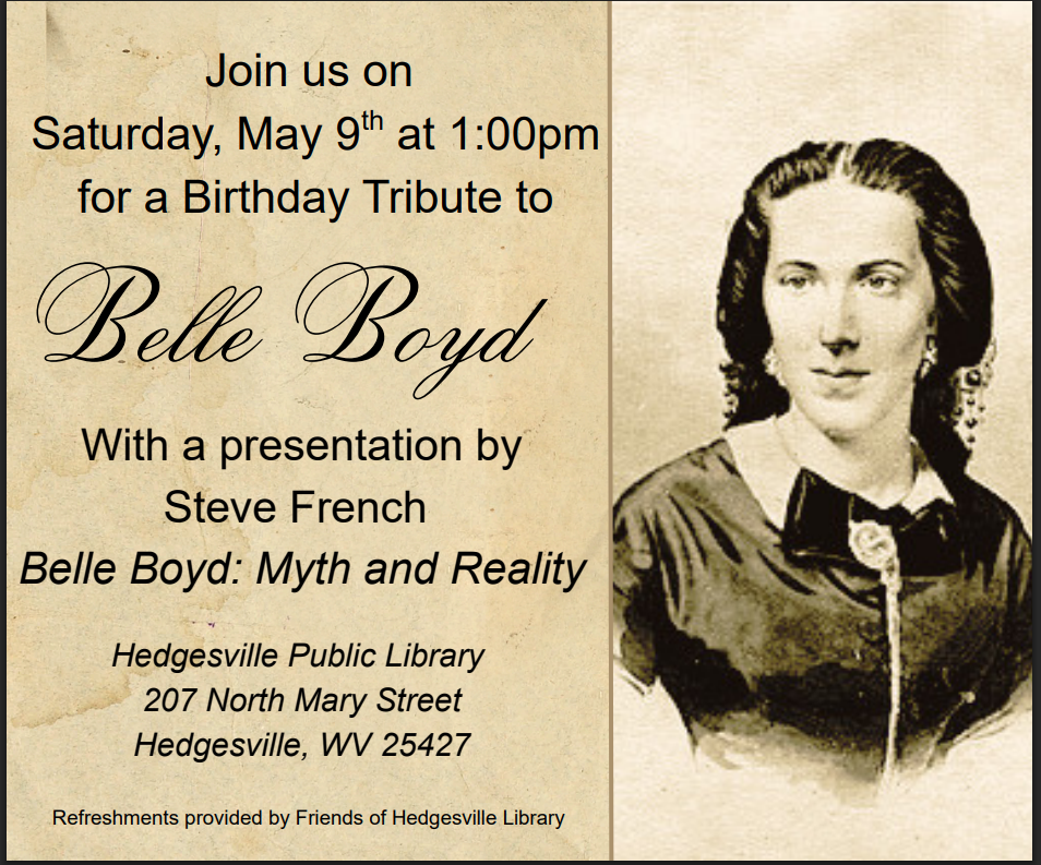 Belle Boyd 183rd Birthday