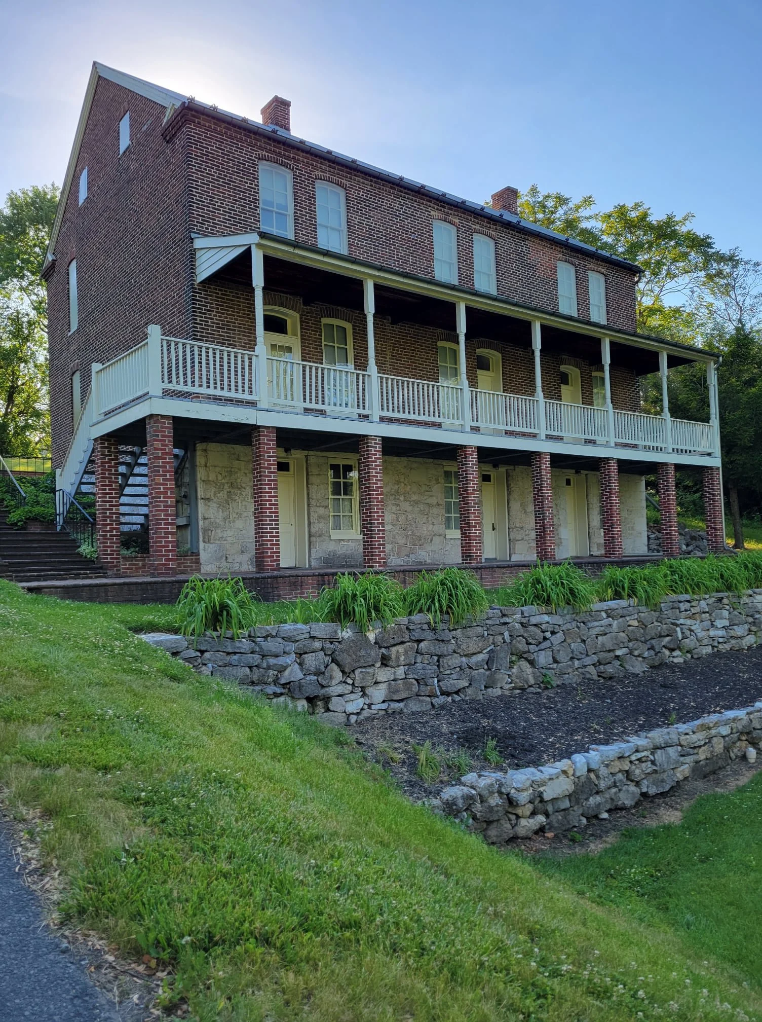 Triple Brick Museum
Built in the mid-1870s by Philip Showers, who owned the adjacent stone house (the Adam Stephen House) at that time, the Triple Brick Building was listed in early tax records as the "Tribble (Triple) House" or "the b