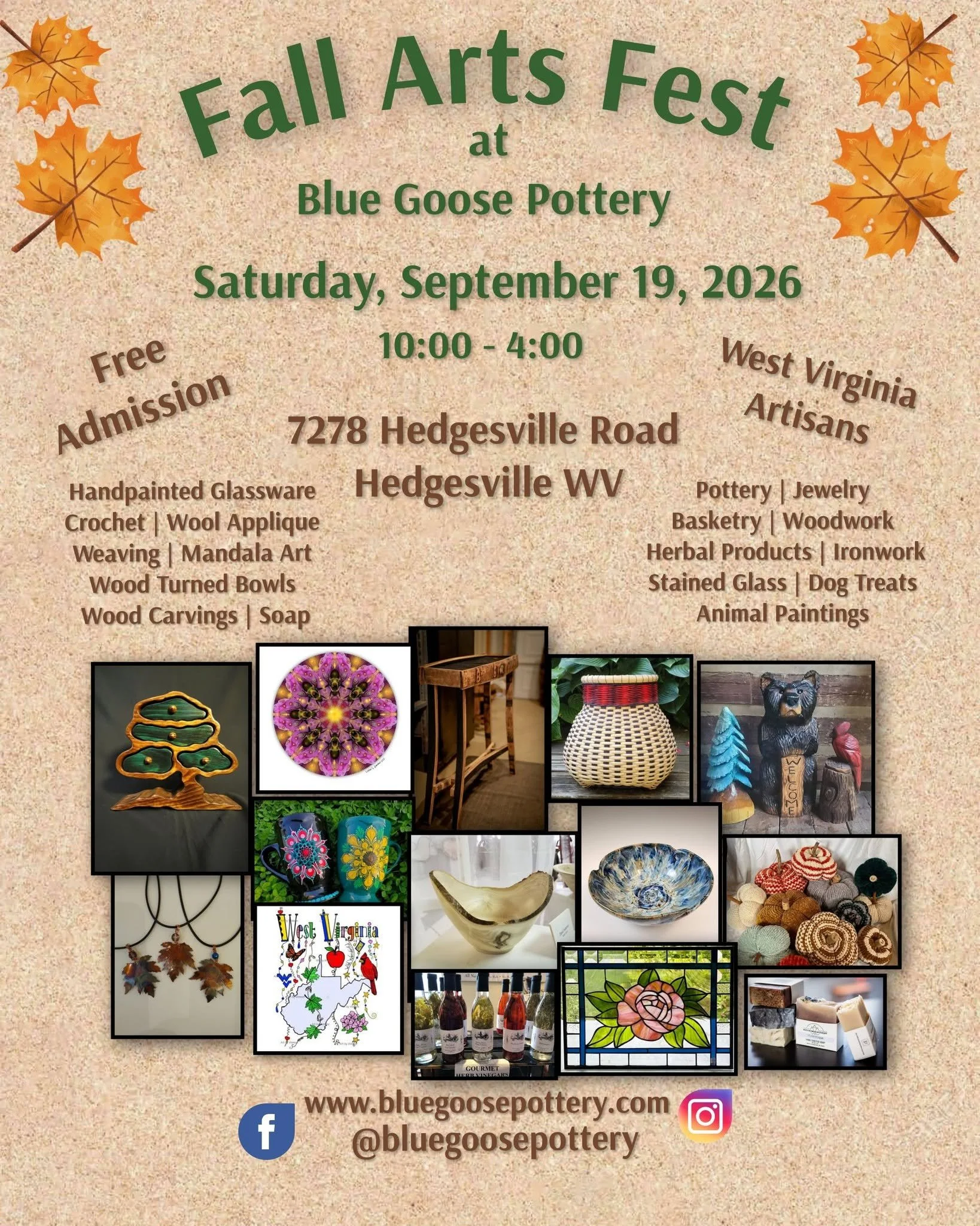 Fall Arts Fest&nbsp;at Blue Goose Pottery