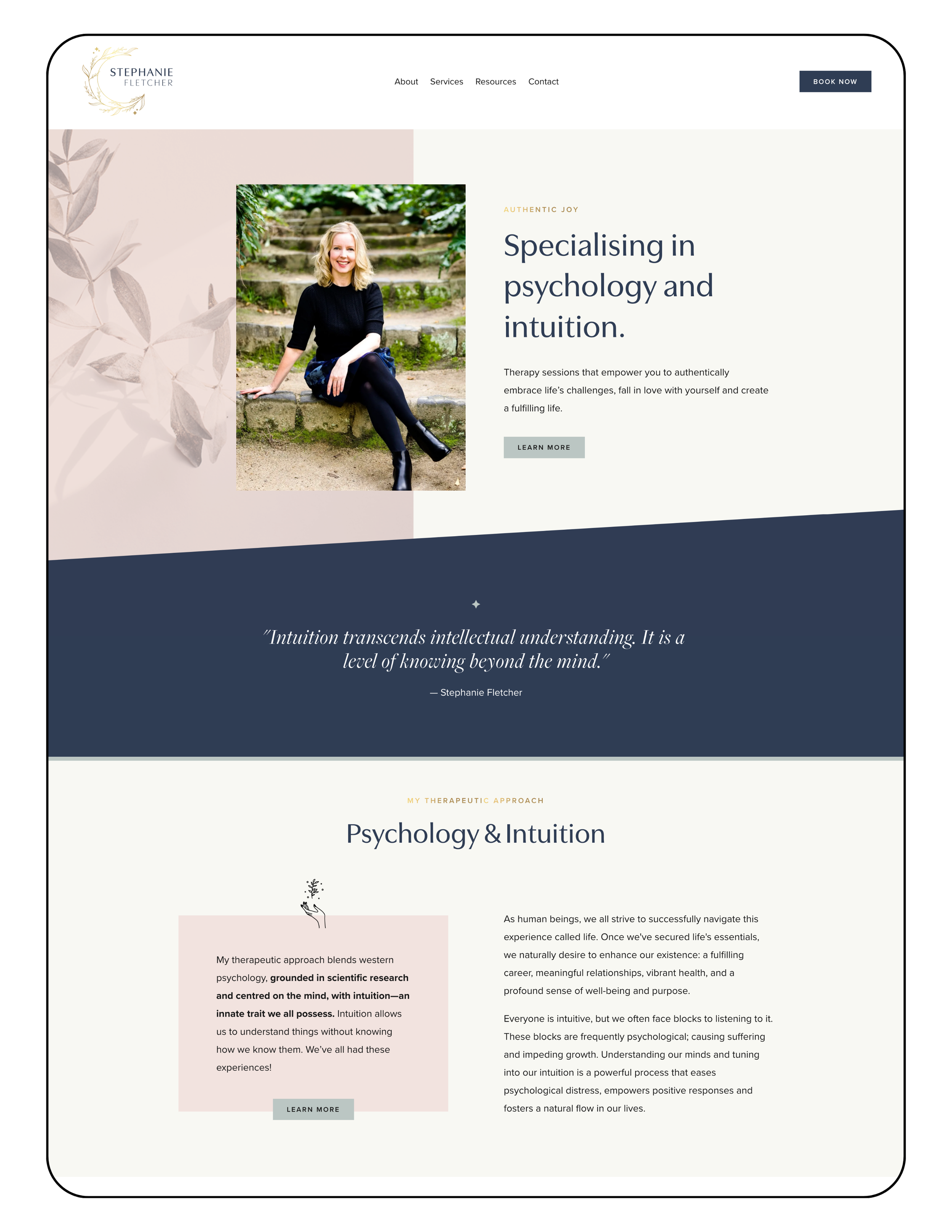 Stephanie Fletcher homepage of website