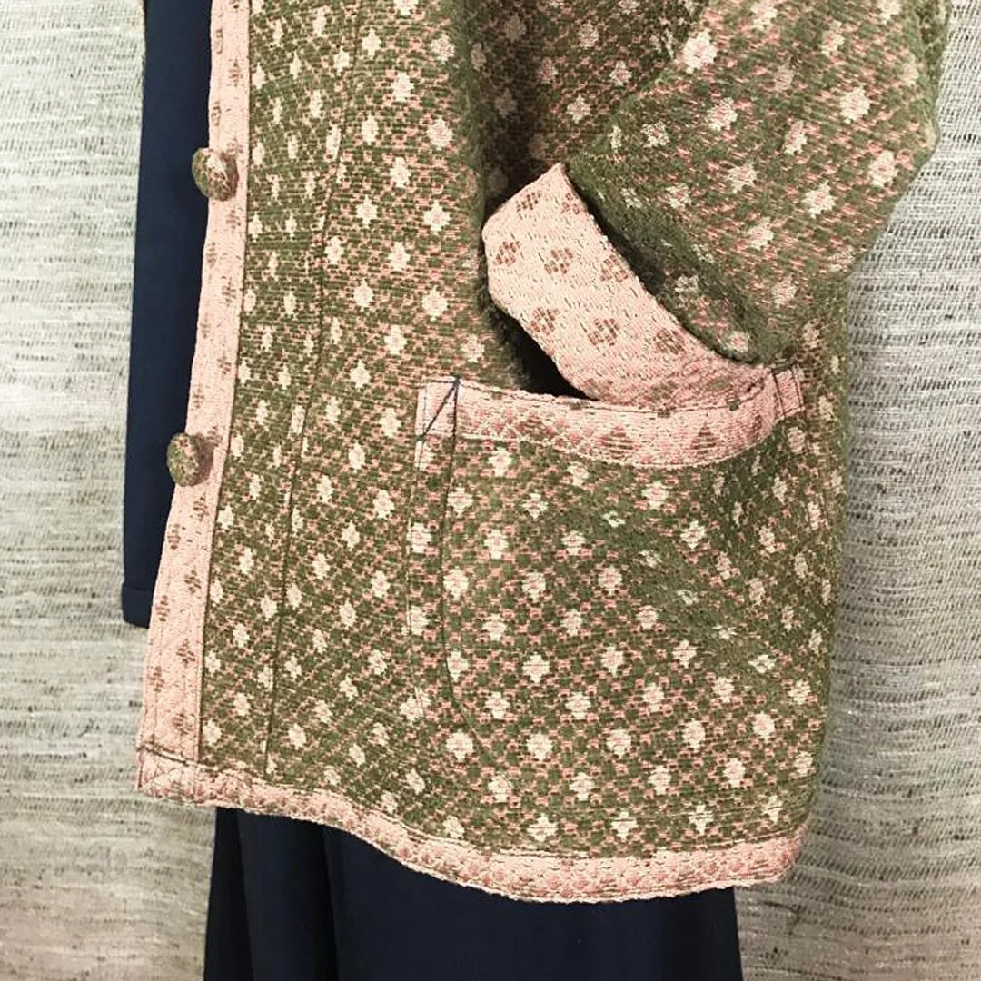 Dazzle your friends as the Queen of Diamonds in this fabulous, cotton mix jacket, the &quot;Green Diamond&quot; 👑⁠⠀
⁠⠀
It has been individually dyed to achieve this striking colour and is currently available to order in any size. It is also machine 