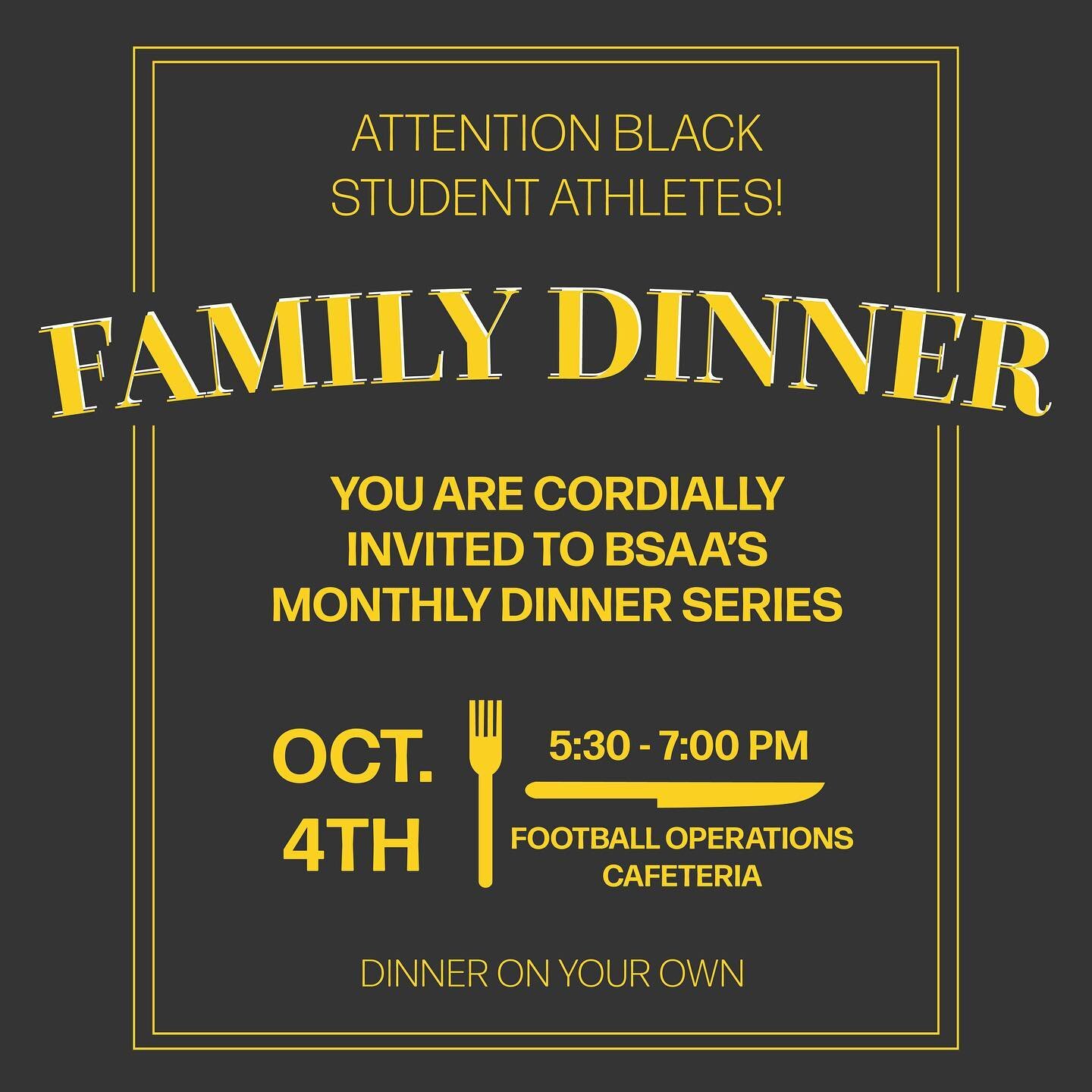 The second BSAA Family Dinner is approaching! If you missed the first one make sure to catch us this time around!! #whoshungry