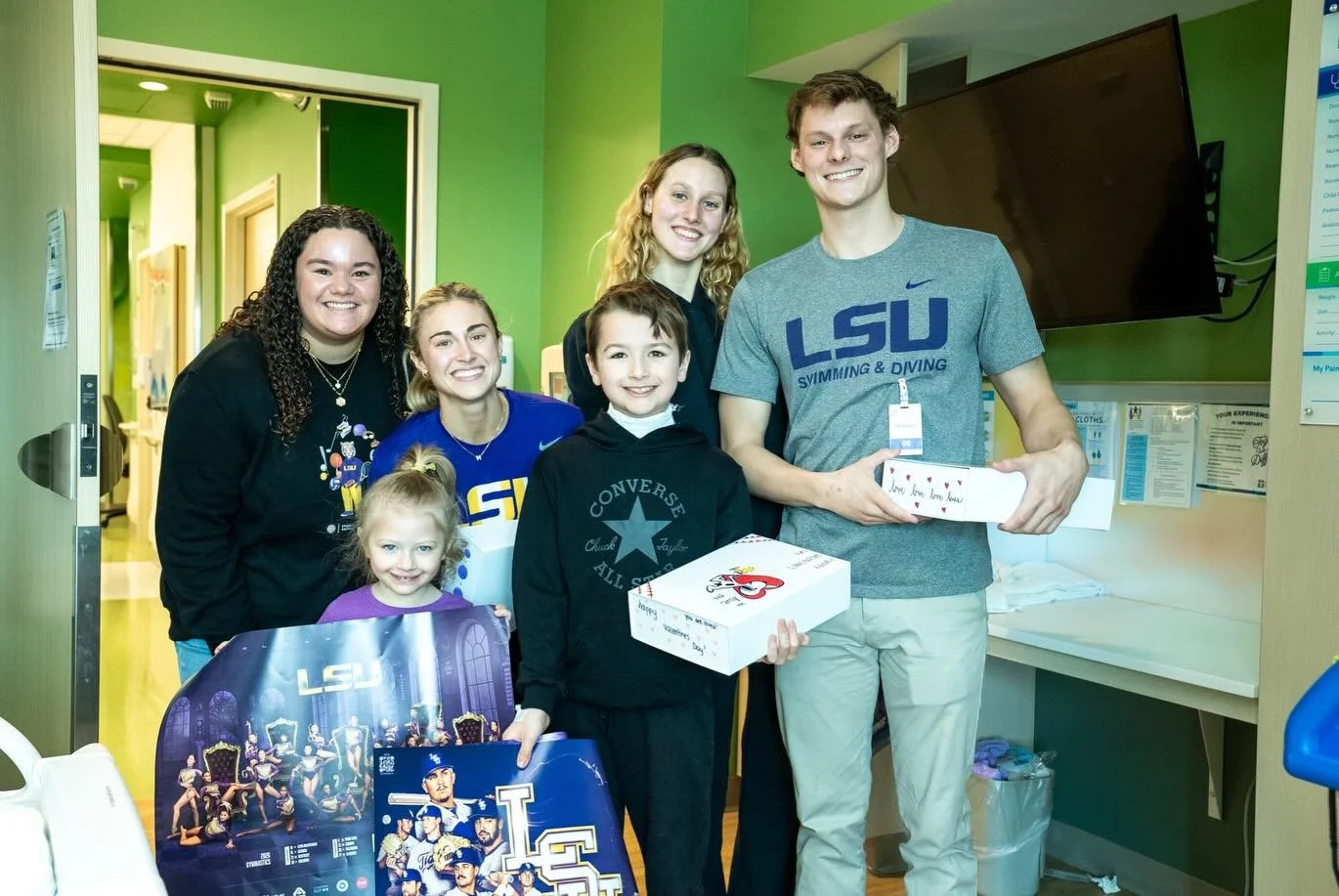 Our SAAC student-athletes decorated Valentine&rsquo;s boxes, packed them with crafts and goodies, and delivered them to the kids at Our Lady of the Lake Children&rsquo;s Hospital to help brighten their day. We are grateful to serve our Baton Rouge co