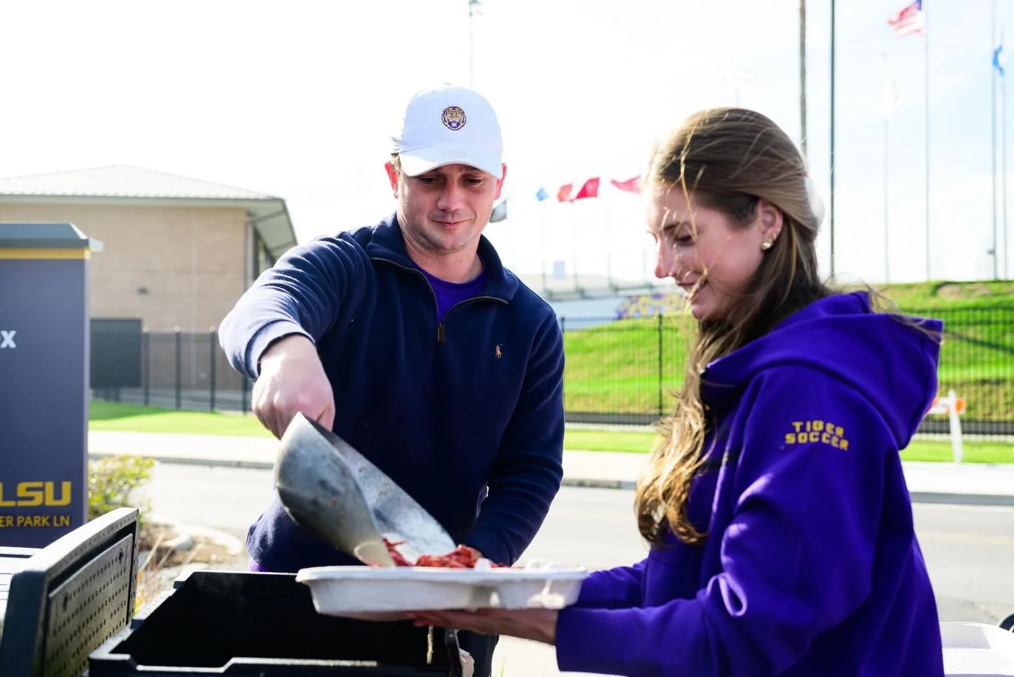 Nothing like a Louisiana crawfish boil and supporting LSU softball 🦞💜💛. Geaux Tigers!