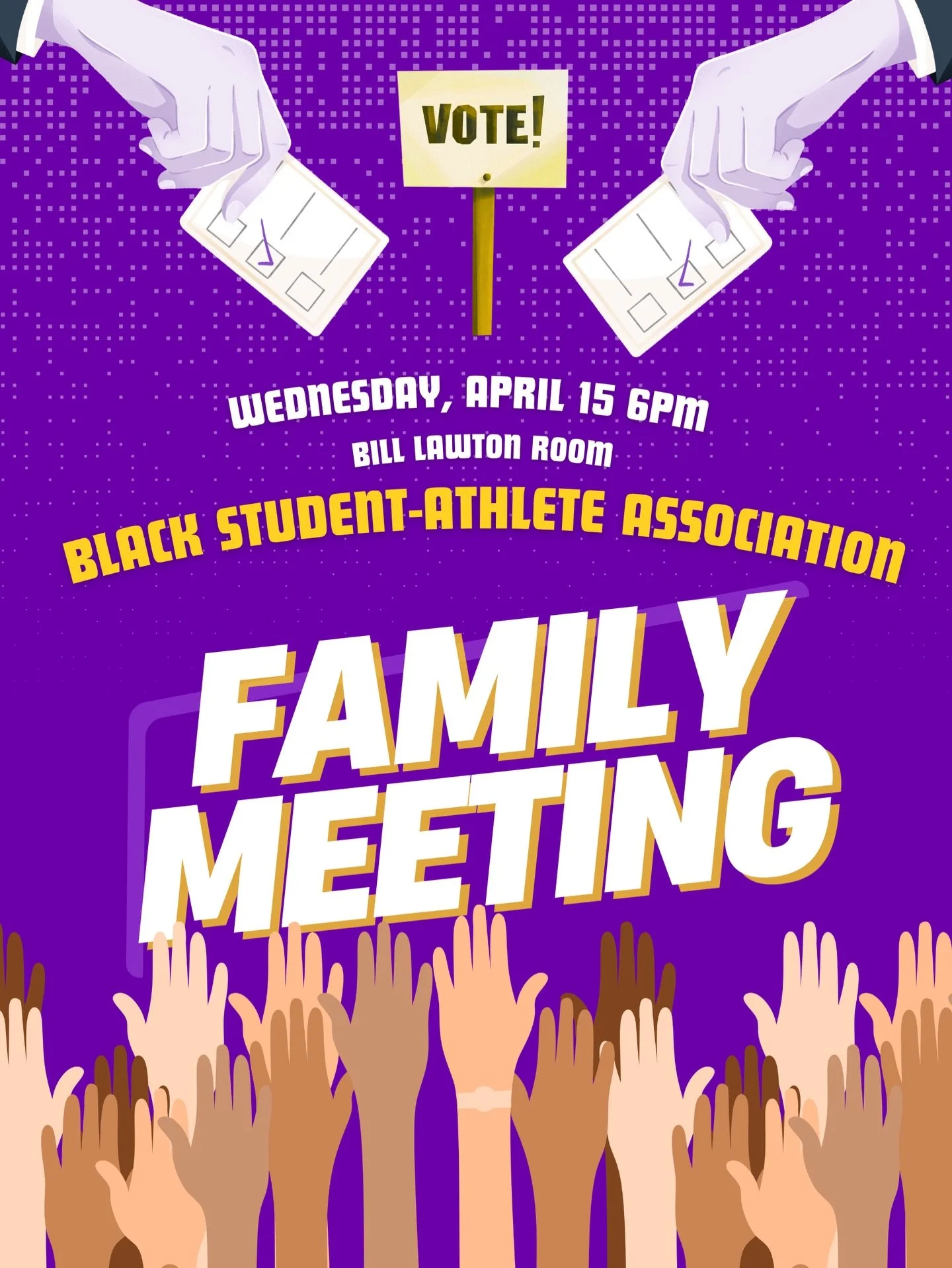 BSAA Family Meeting 🖤
Join us April 15 at 6PM as we come together and cast our votes for the next executive board. Your voice matters&mdash;be there!