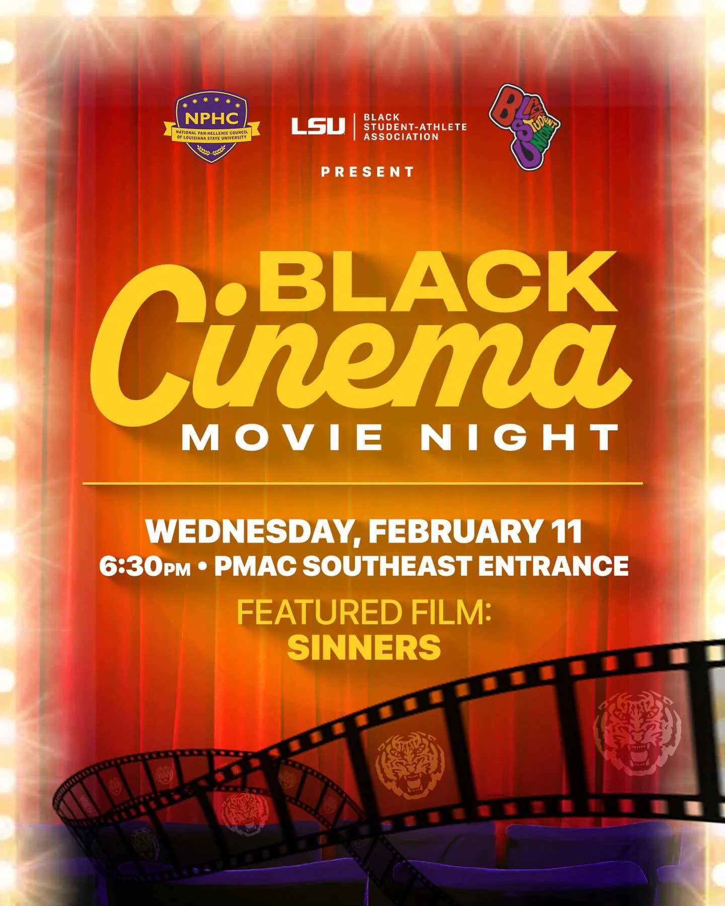 Celebrating Black stories on the big screen. Join us Feb. 11 at 6:30 PM for Black Cinema Movie Night! 🍿🖤 We&rsquo;ll have popcorn + Raising Cane&rsquo;s! RSVP using the link in our bio.
