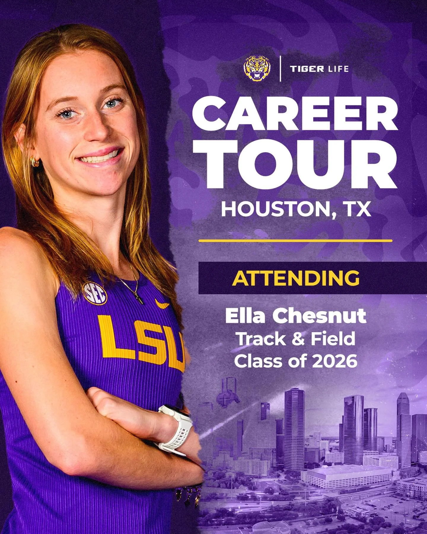 Tiger Life is headed to Houston!

Looking forward to connecting with alumni and professionals and giving our student athletes the chance to learn, network, and explore what&rsquo;s next beyond sport.

#CareerTour #Houston #StudentAthletes #Networking