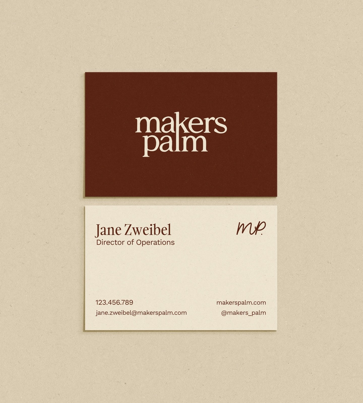 In a world of digital DMs, we love a new business card @makers_palm