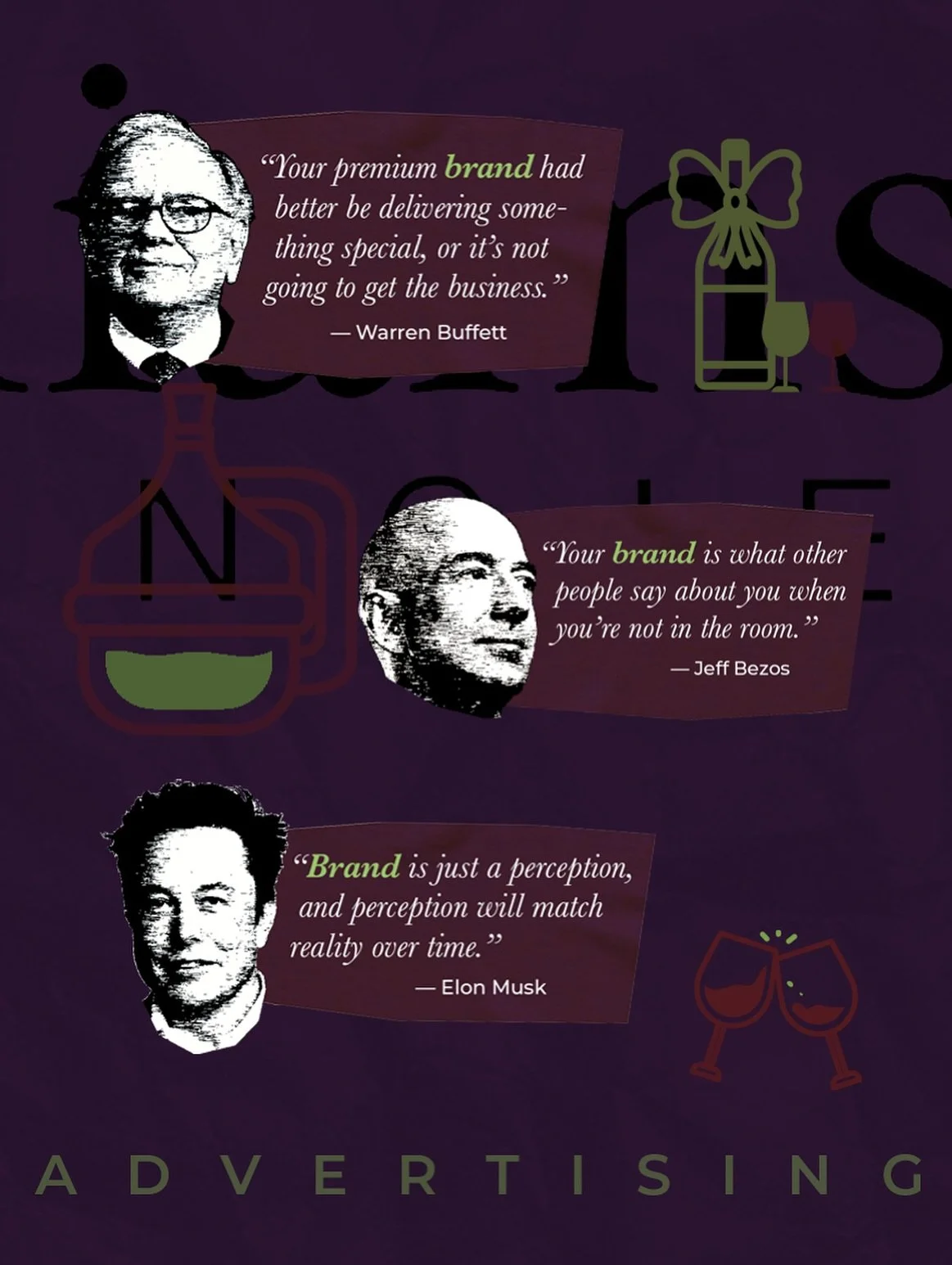 🍇

Most Advertising is shite. 

There are many other ways create great connections with our clients/patrons customers using advertising techniques in a new, more advanced and deep psychological way. We use neuroscience because we can actually see wh