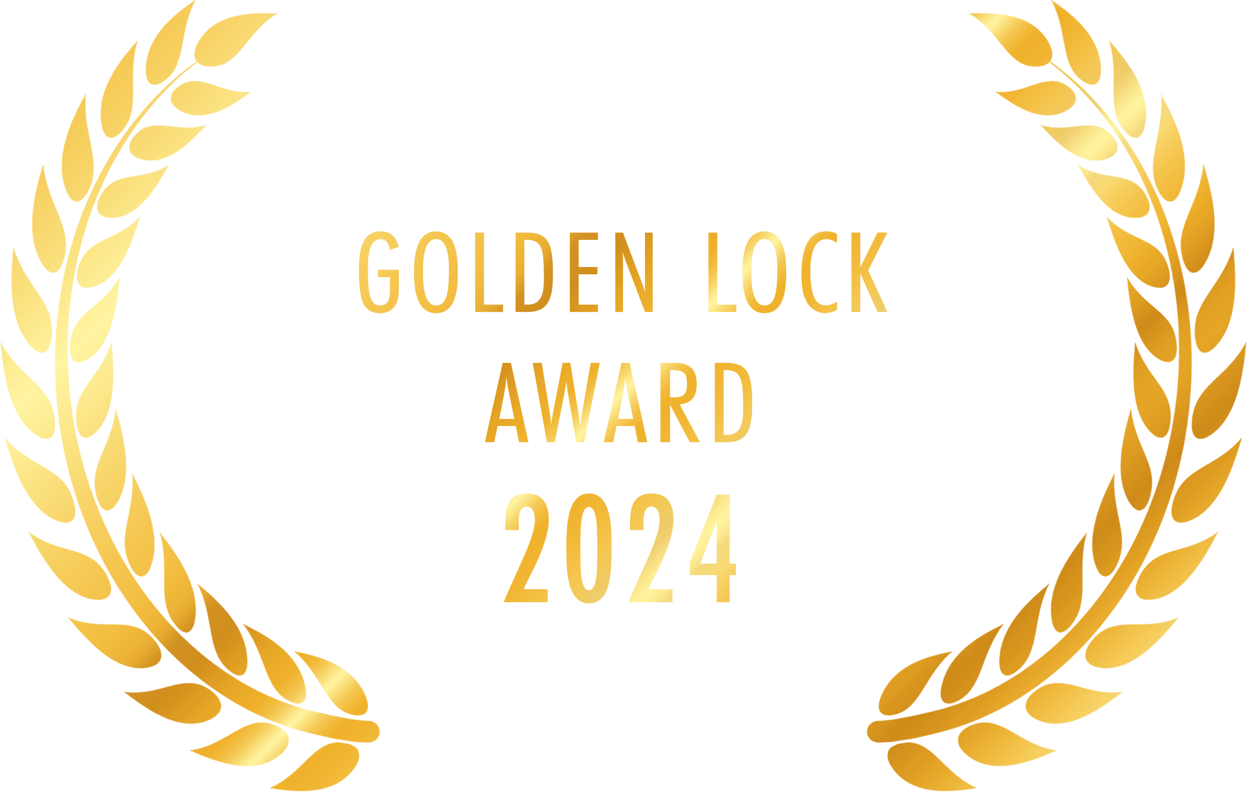 Golden award plaque with engraved text 'Golden To Winners Award 2024'.