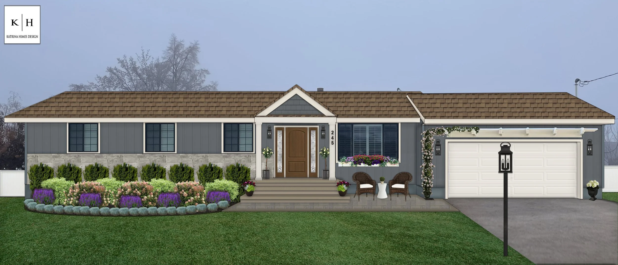 Design Rendering with Porch Addition