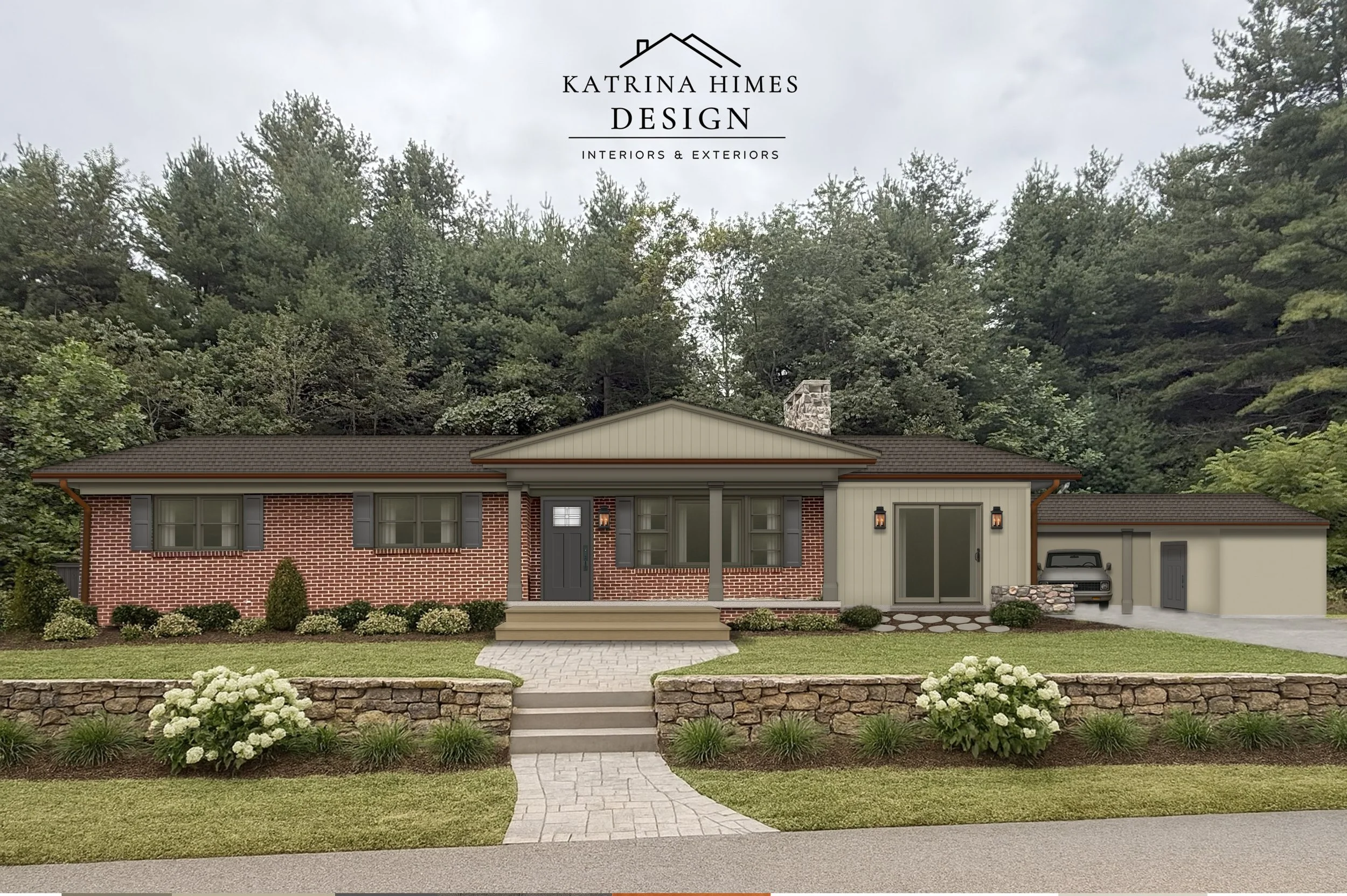 Design Rendering with Porch Addition