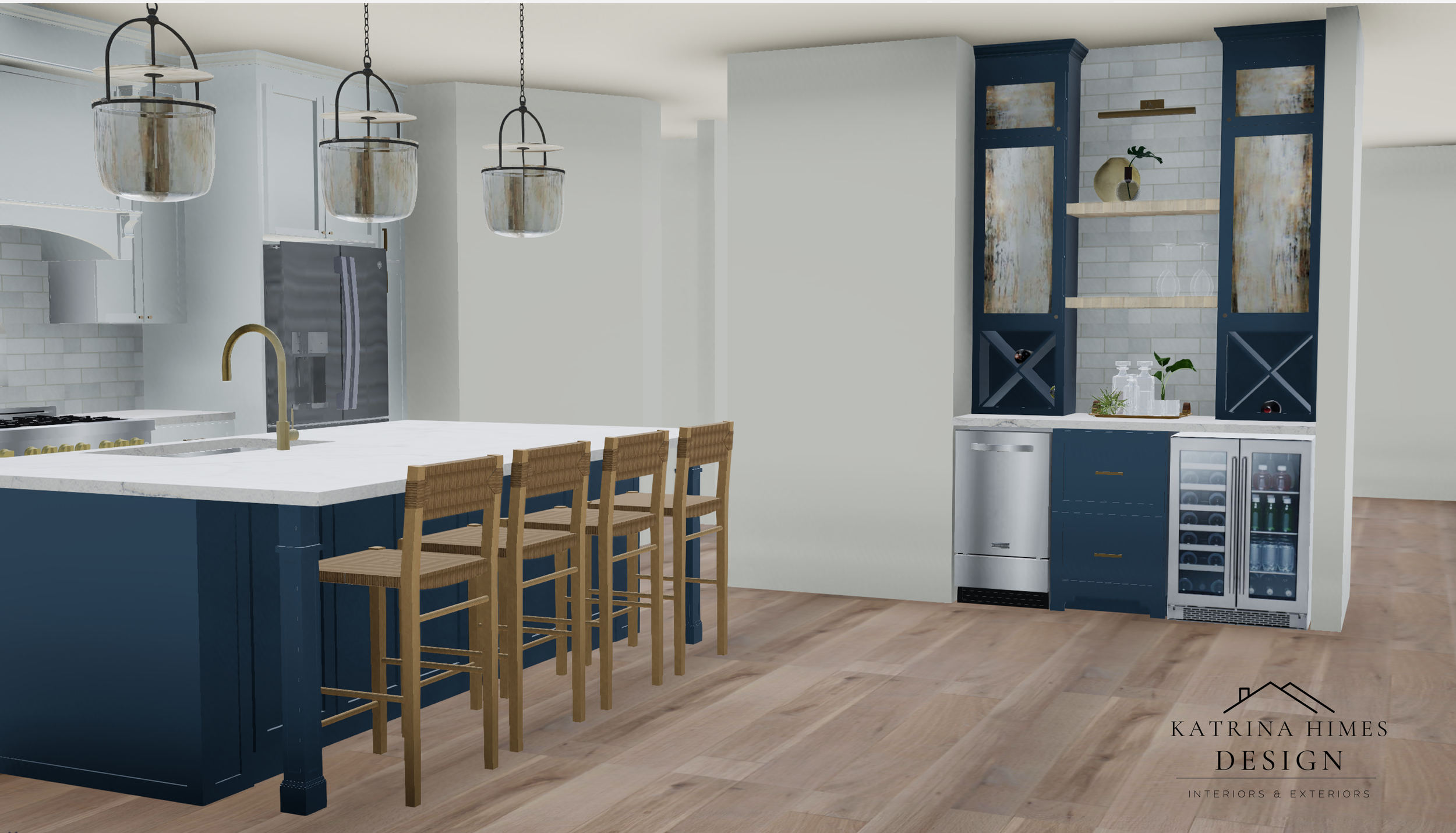 Kitchen Design Realistic Rendering