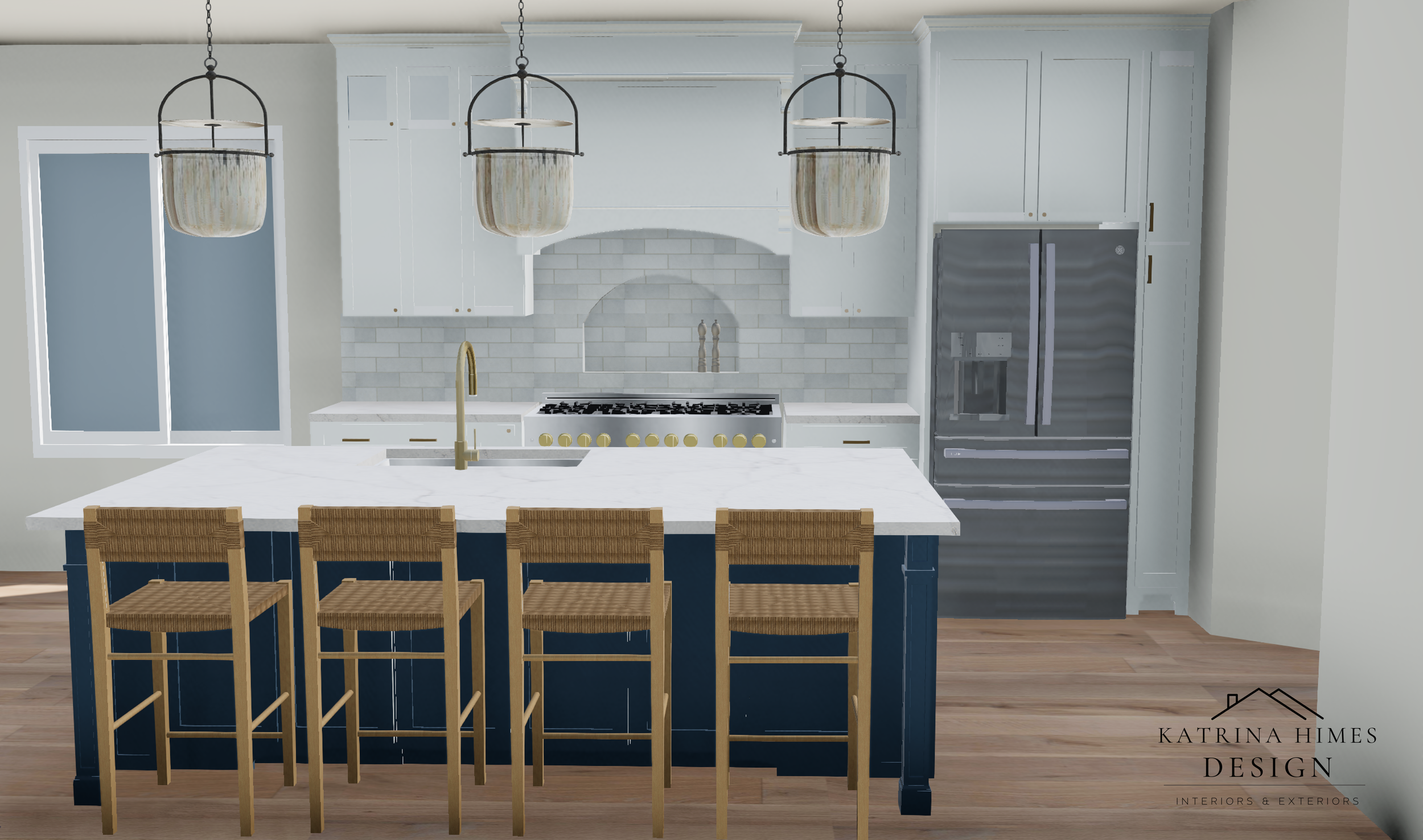 Kitchen Design Realistic Rendering