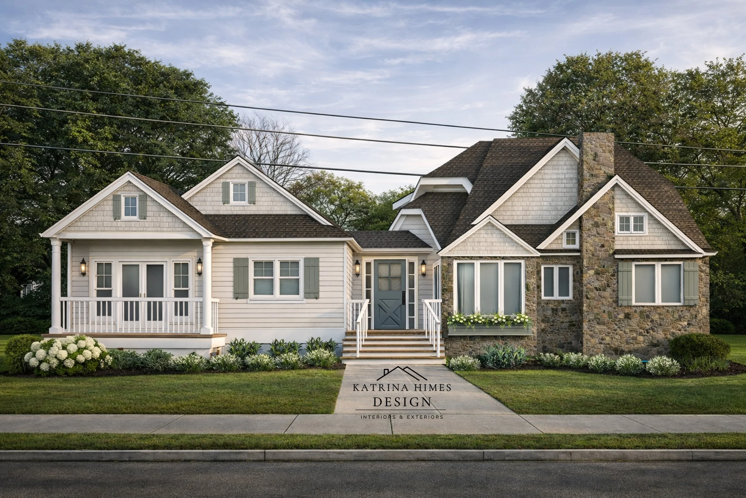 Custom Cottage-Style Exterior Design | New Construction Home | Lake Mohawk Exterior Design