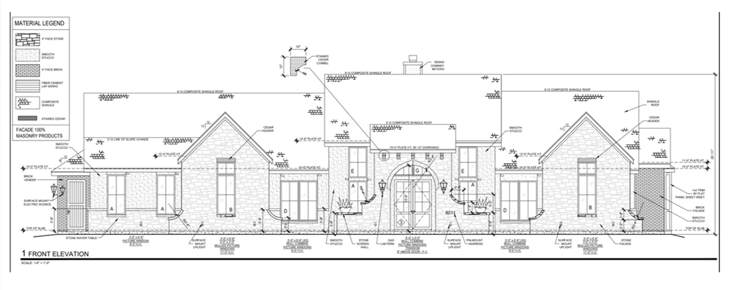 architectural elevation drawing
