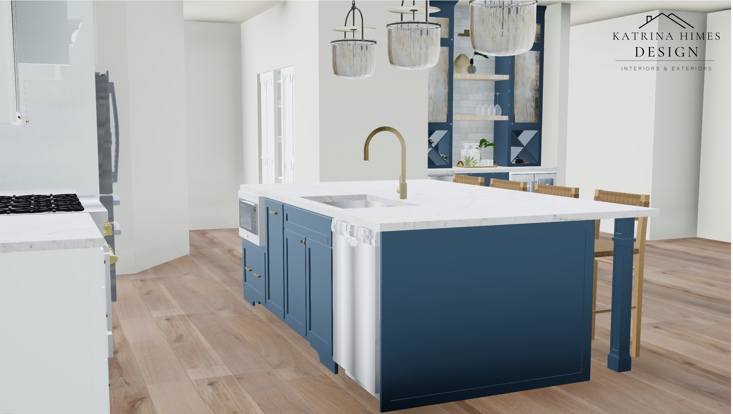 Kitchen Design Realistic Rendering