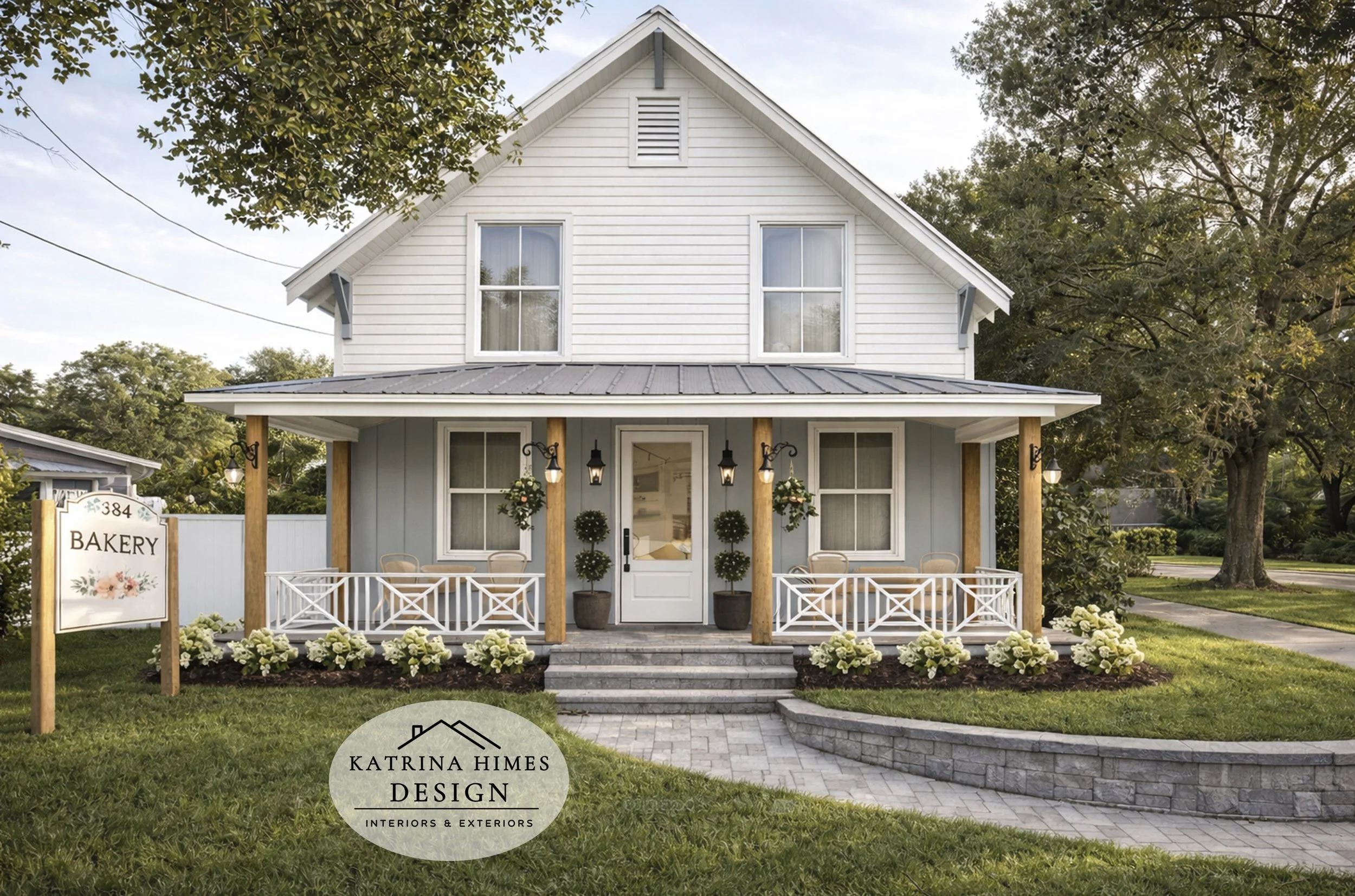 Design Rendering of Front View of Property