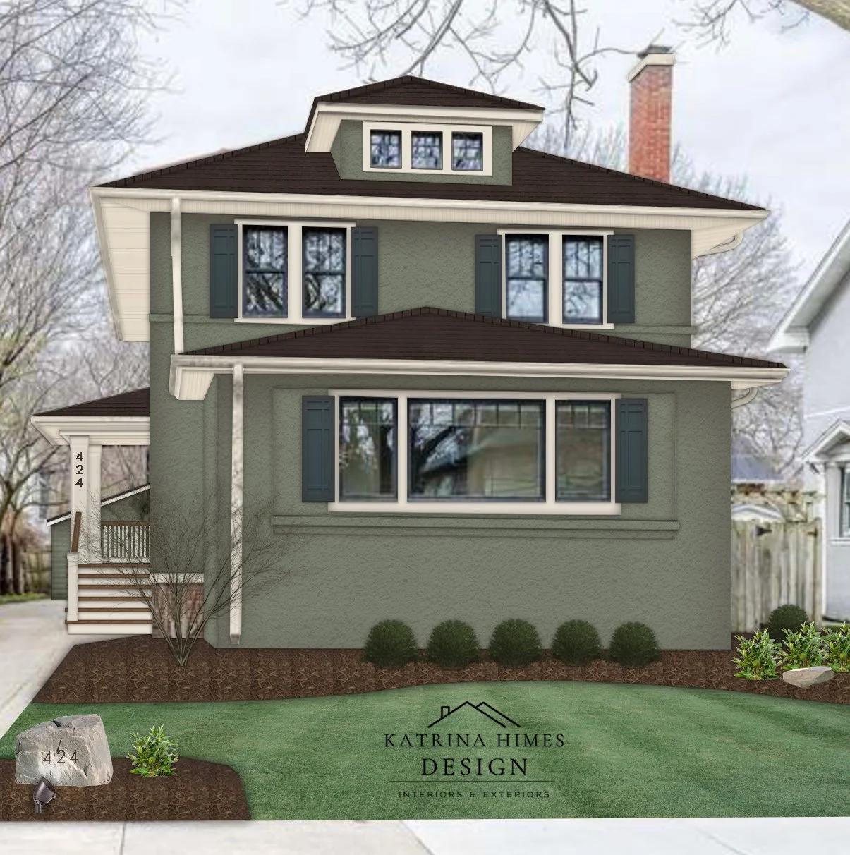 Classic Chicago Exterior Renovation | Timeless Painted Brick Home Transformation