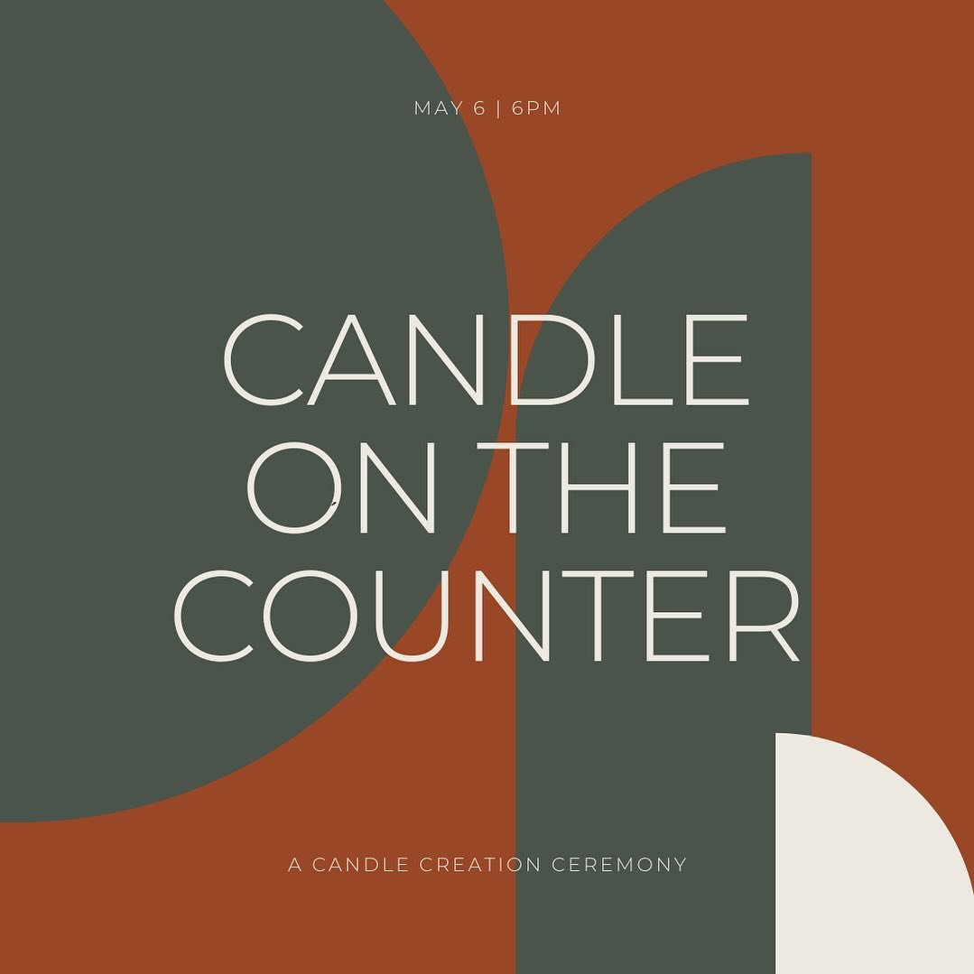 Join @jillianschecher for a two-hour long candle ceremony, Candle on the Counter. 

Each participant will have the opportunity to reflect in circle using The Joy Method&trade; and create a candle that is unique to their intentions. 

All supplies pro