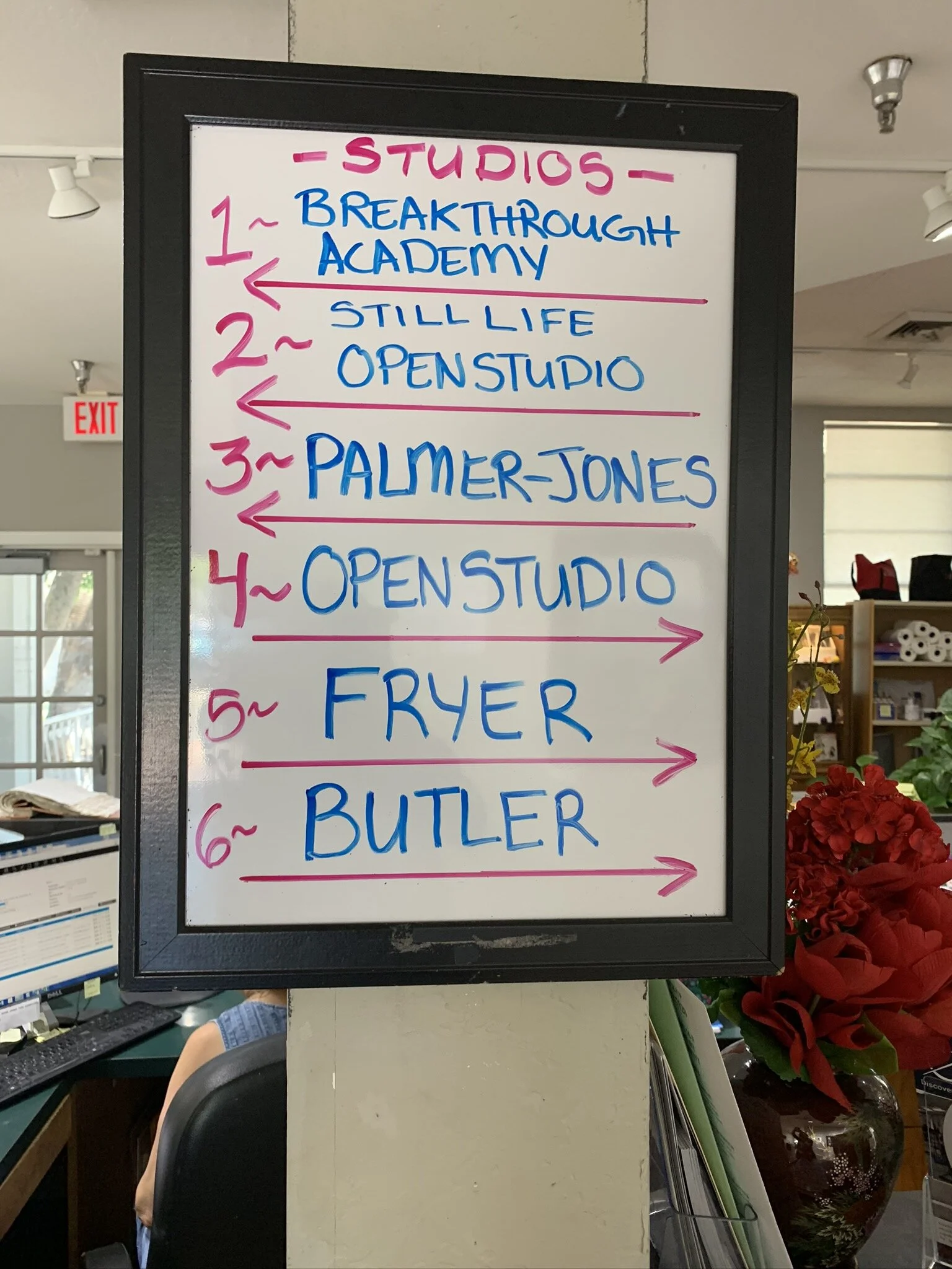 Welcome greeting from the Scottsdale Art School