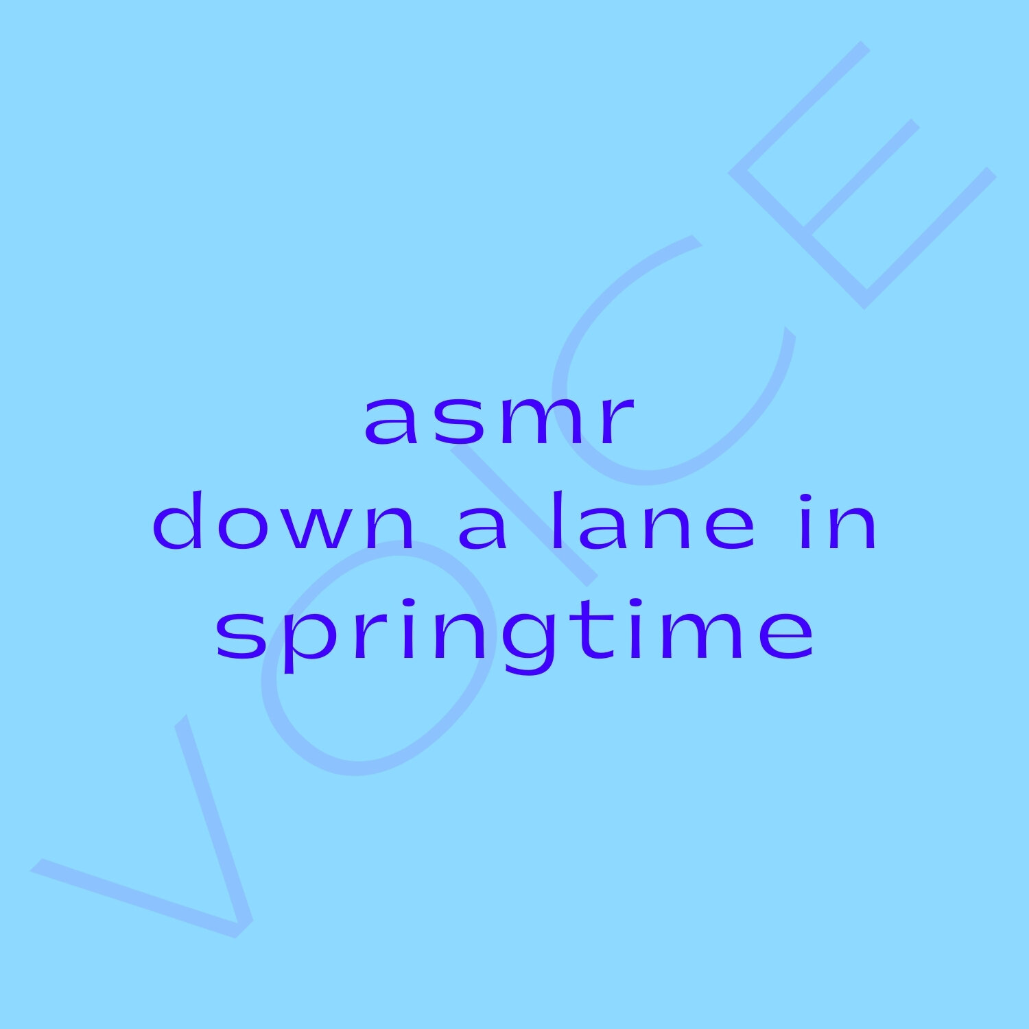 ASMR DOWN A LANE IN SPRINGTIME