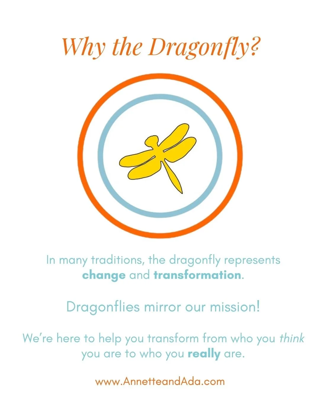 You may have noticed the little dragonfly that follows us everywhere. 💛 

There&rsquo;s a reason for that.

The dragonfly has long been associated with change and transformation, two ideas at the heart of what we do at Annette &amp; Ada.

Personal g