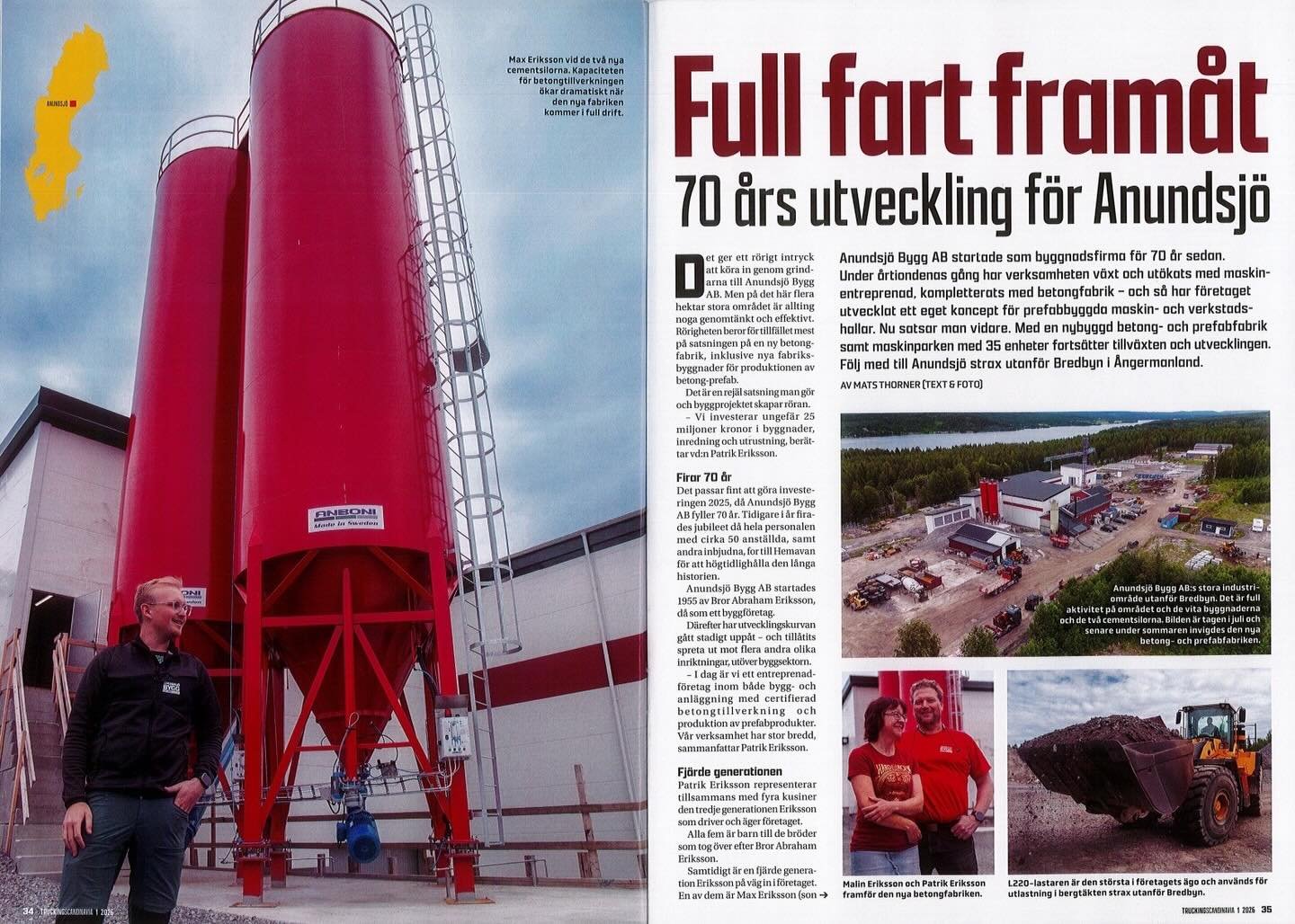 Vi &auml;r med i senaste numret av Tidningen Trucking!
Stort tack f&ouml;r ett fint reportage!😄

#anundsjobygg 
#&auml;lskaanundsj&ouml; 
#truckingmagazine