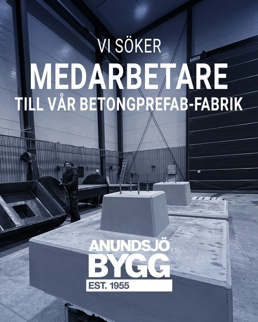 Vi v&auml;xer och s&ouml;ker fler medarbetare till v&aring;r betong-prefabfabrik i Bredbyn.

Vill du jobba med betong och bli en del av ett tryggt och v&auml;letablerat f&ouml;retag?

L&auml;s mer och ans&ouml;k via l&auml;nken i profilen.

#anundsjo