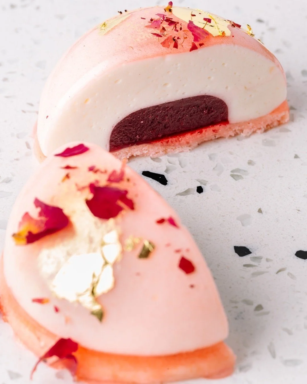 Meet our newest showstopper: Cherry Blossom + Lychee + Rose &mdash; a floral-fruity dream that tastes like sunshine in full bloom. 🌸✨

💗 Silky lychee rose mousse
🍒 Bright, tangy sour cherry coulis
🫧 Juicy lychee gel&eacute;es
🌸 Cherry blossom co