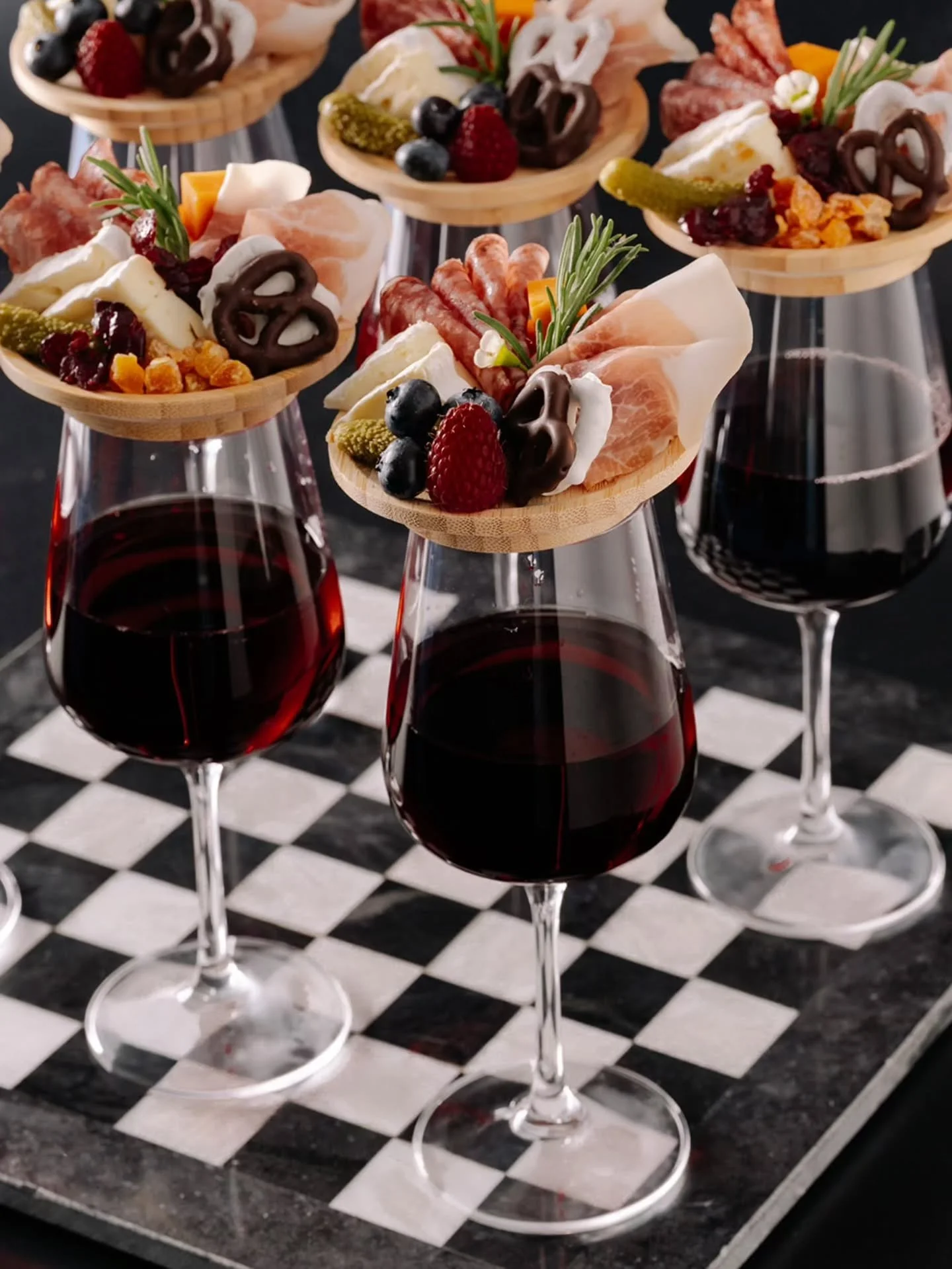 🍷 Meet the Charcuterie Wine Topper &mdash; because your wine deserves a snack, too. 😏✨

Why settle for a wine glass when you can have a mini Italian aperitivo perched right on top? 

Think:
🥓 Italian cured meats
🧀 Delicious cheeses
🥒 A little gh