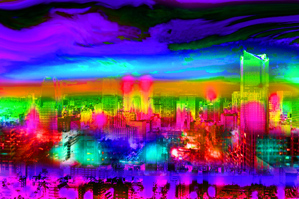 "The Dense City - Reverse World" (2020) by Susan Kaprov