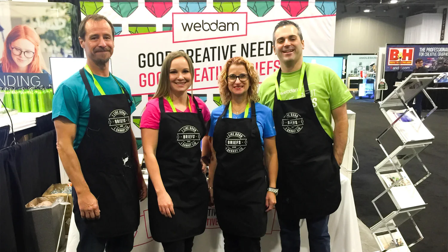 The Webdam booth team at Adobe MAX
