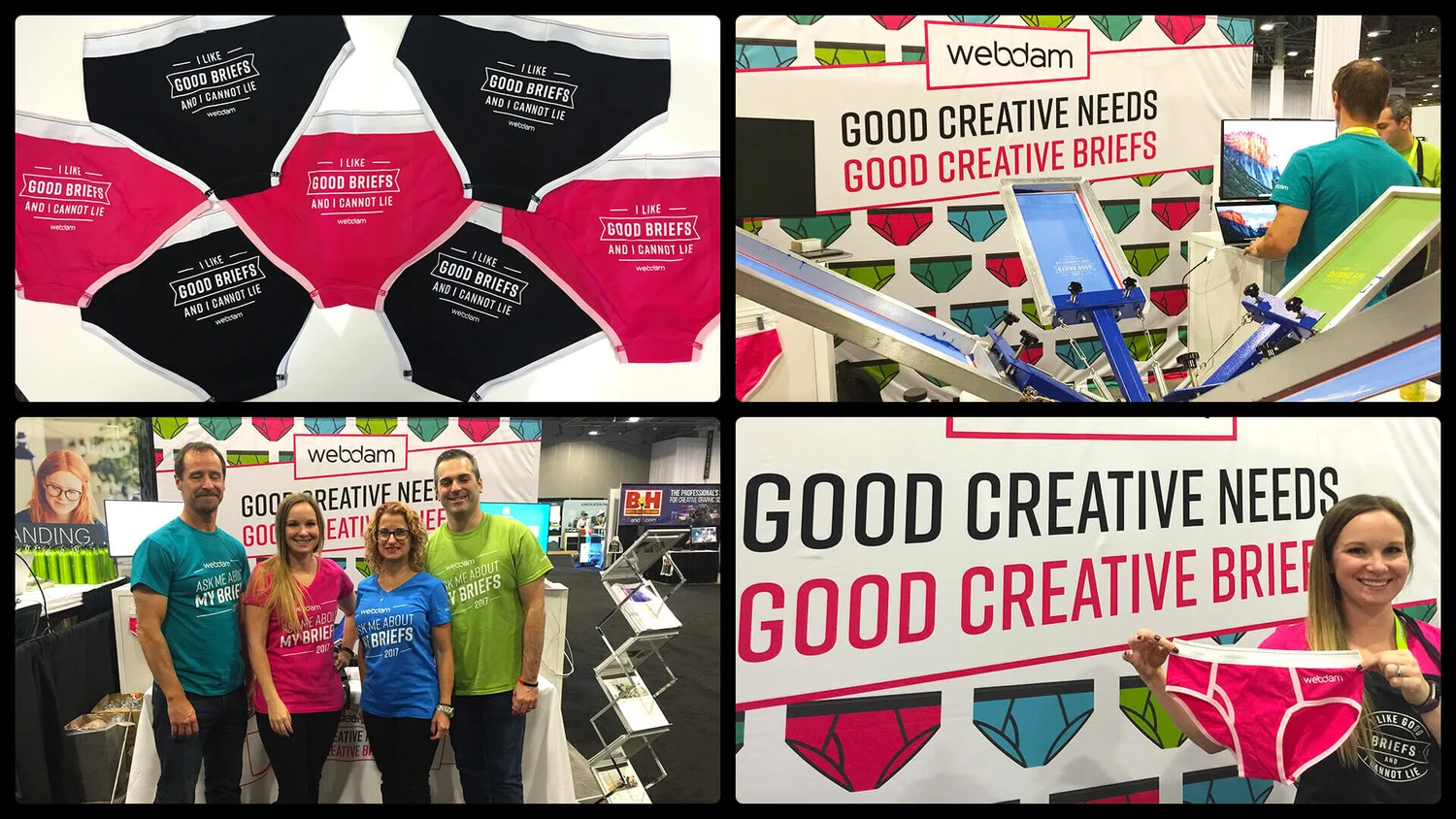 The Creative Briefs booth in action