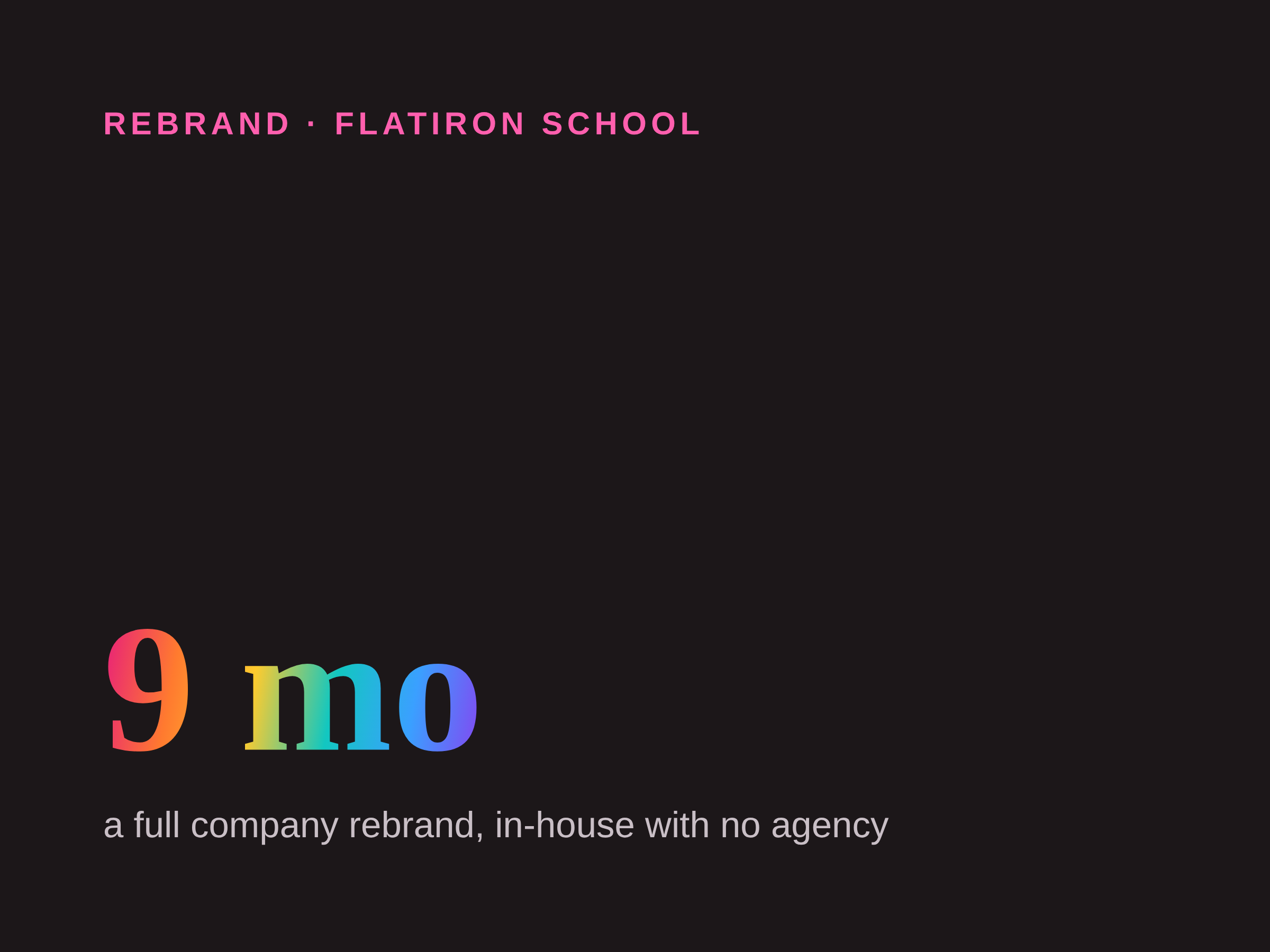 Rebrand - Flatiron School