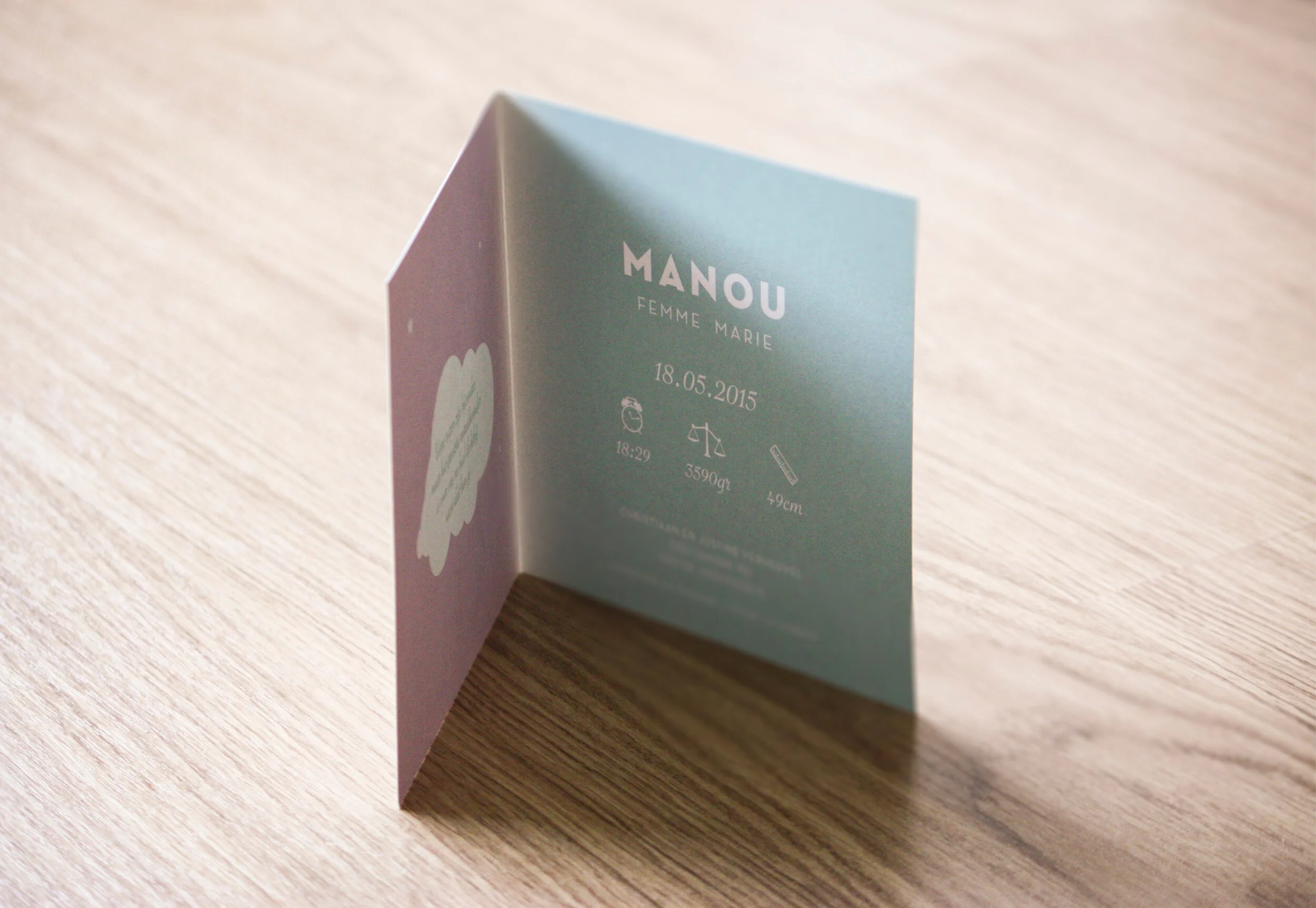 Birth Card Manou
