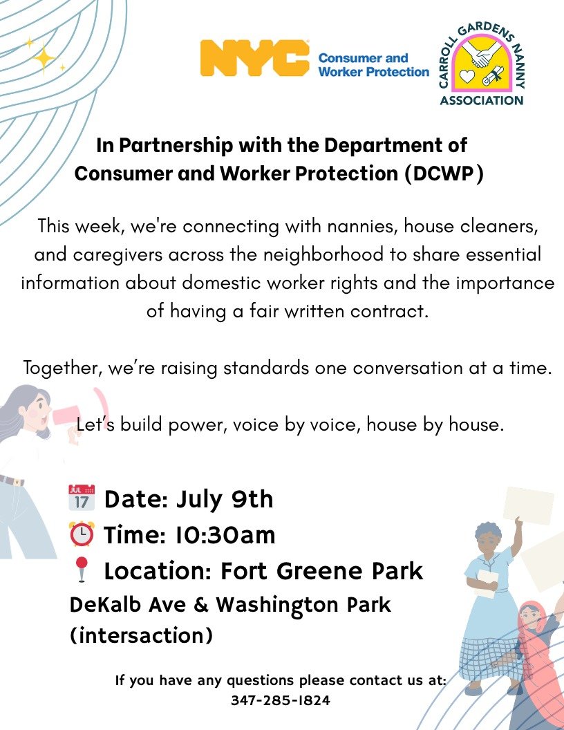 Domestic Worker Rights Outreach with NYC Department of Consumer and Worker Protection
