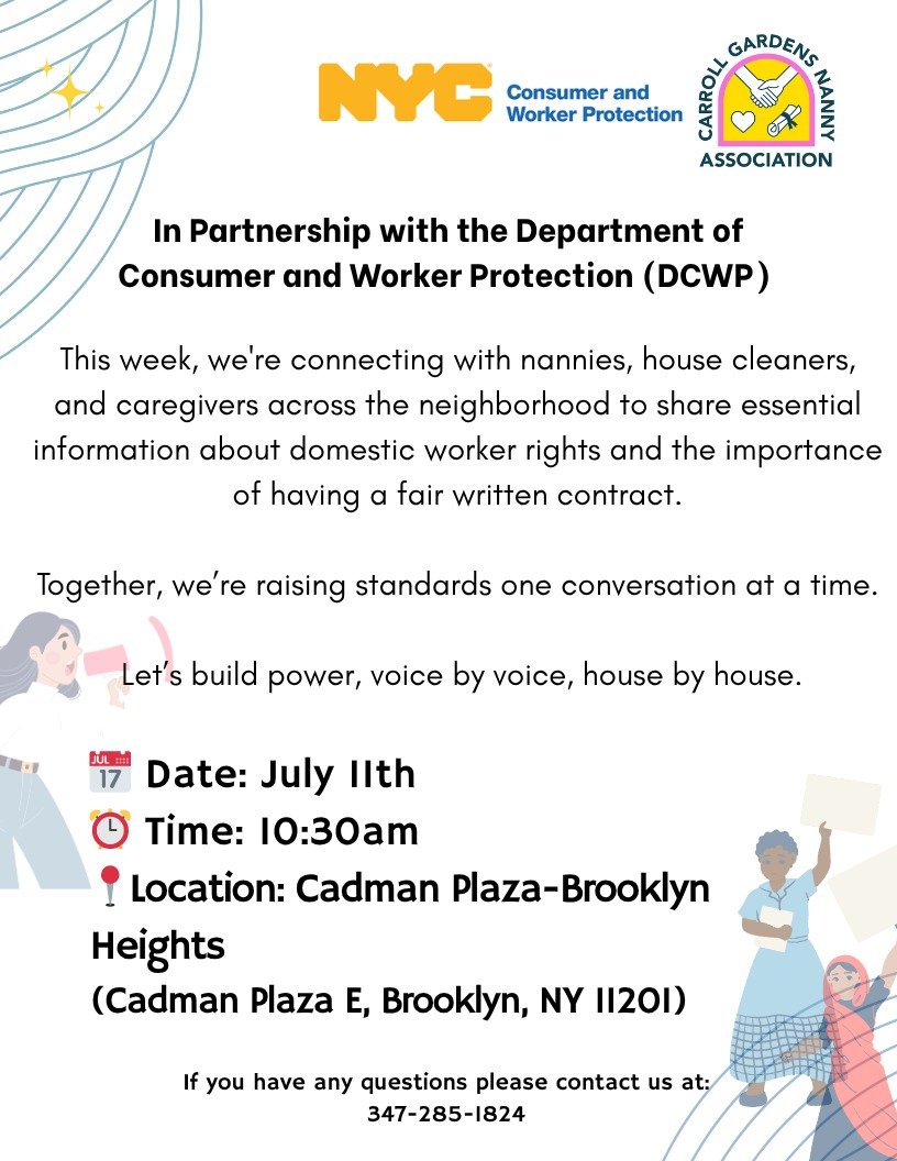 Domestic Worker Rights Outreach with NYC Department of Consumer and Worker Protection