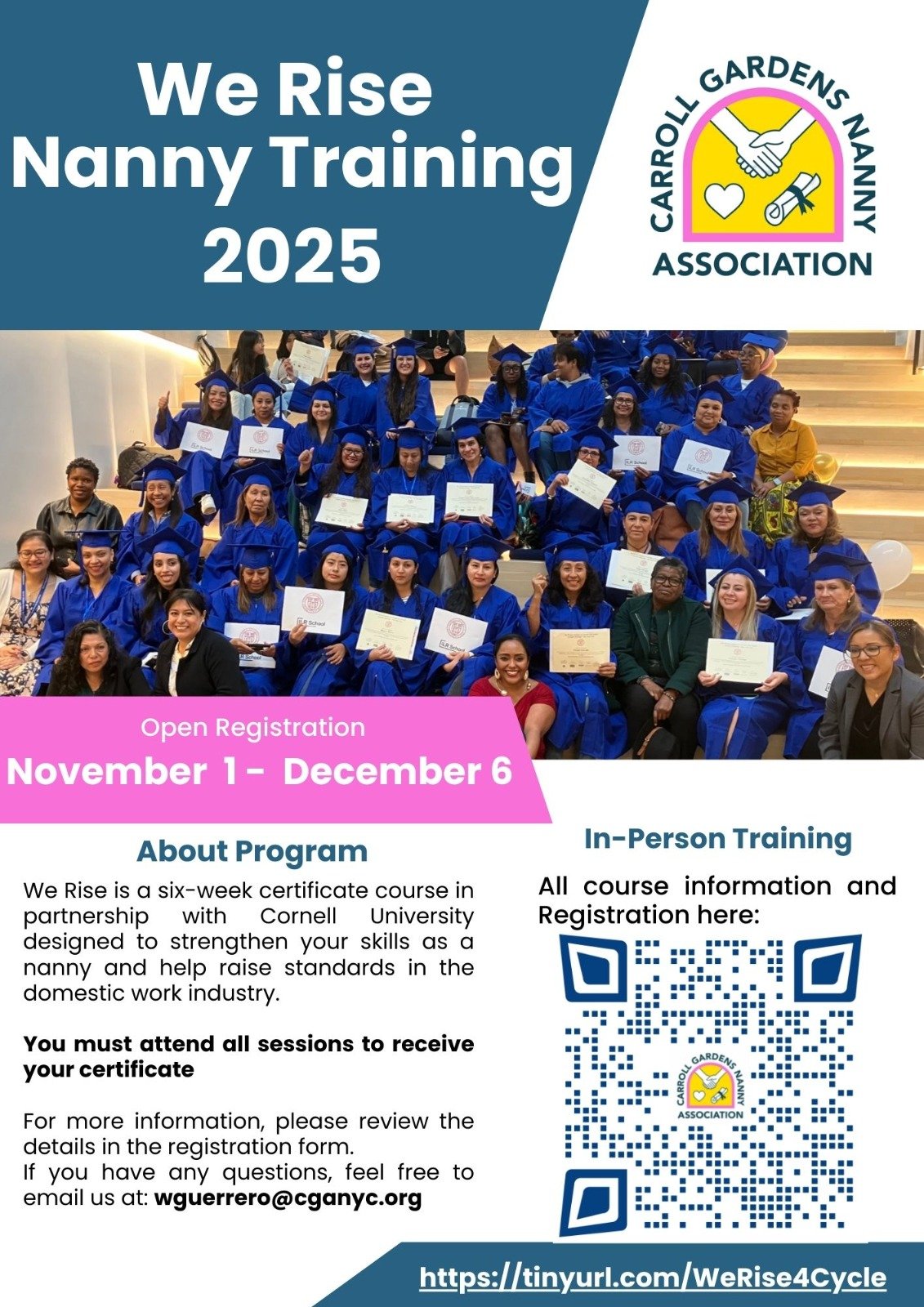 We Rise Nanny Training // Nos levantamos Entrenamiento de niñeras