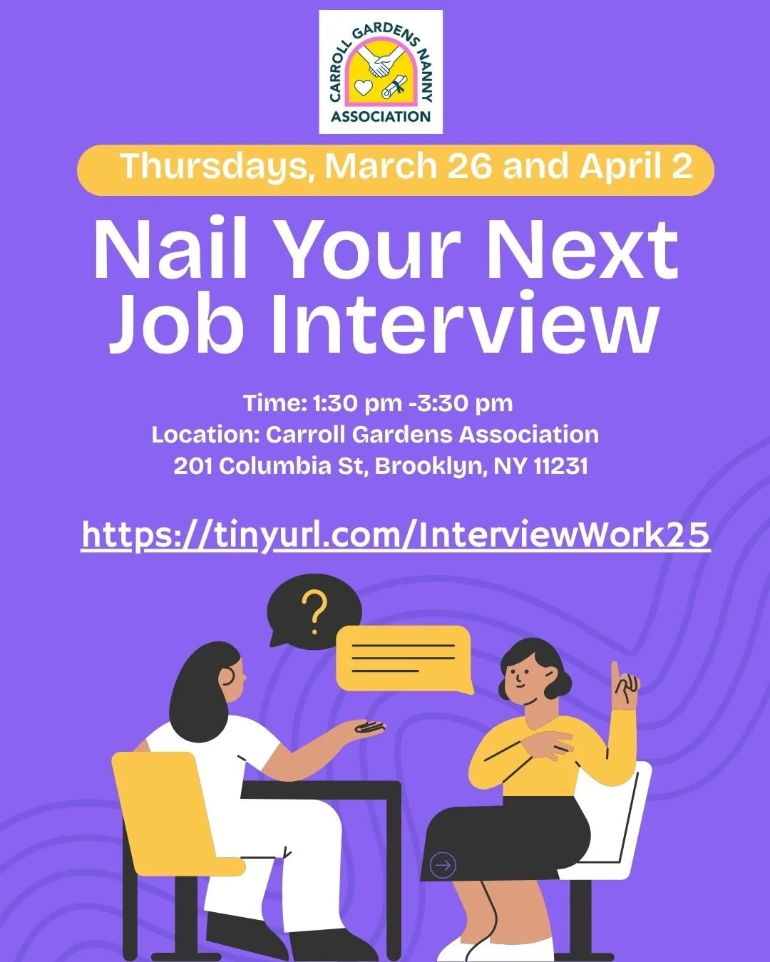 Interview Practice Workshop for Nannies // Taller de Entrevistas Simuladas para Niñeras&nbsp;