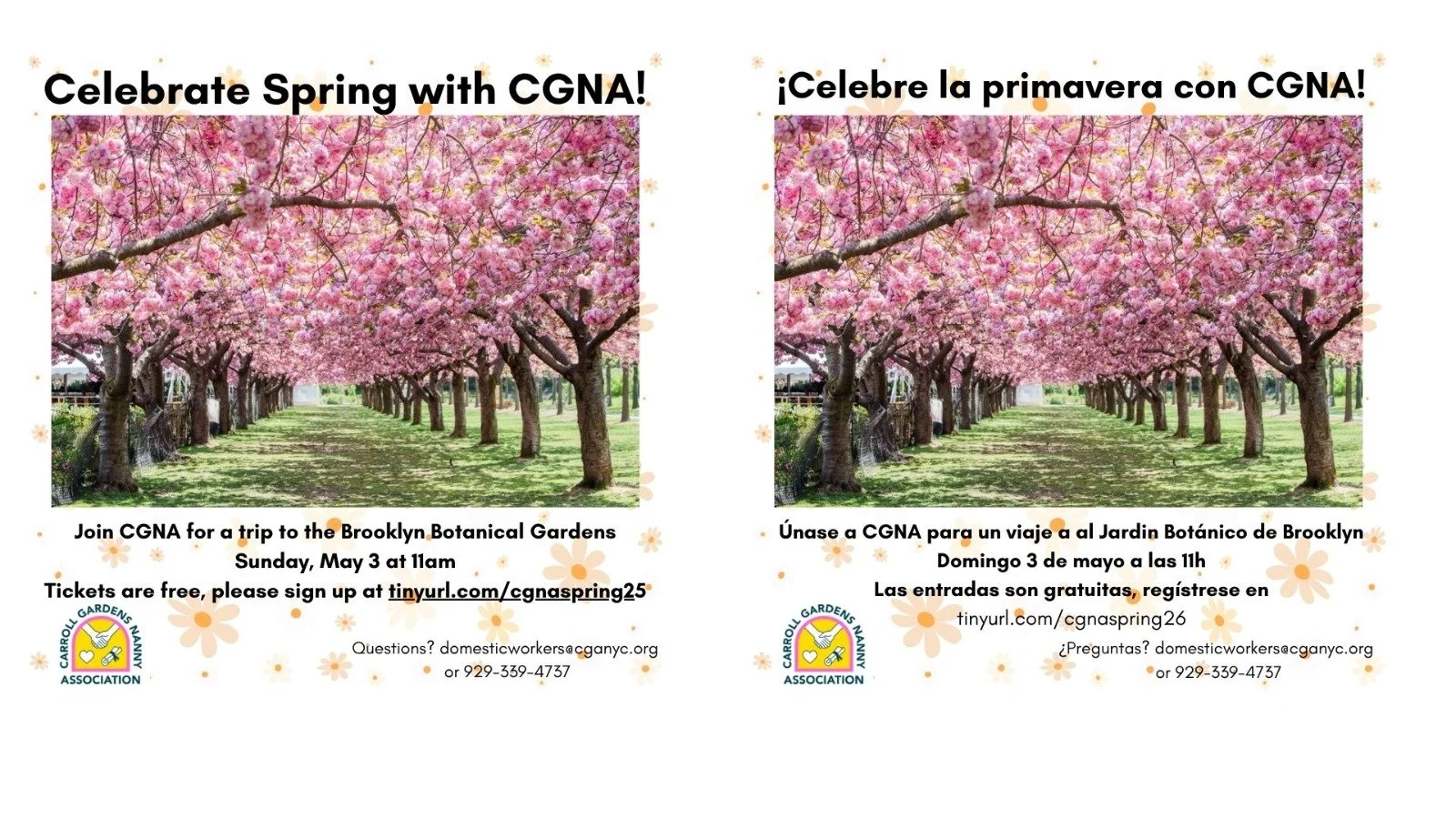 Celebrate Spring with CGNA //  Celebra la Primavera con CGNA