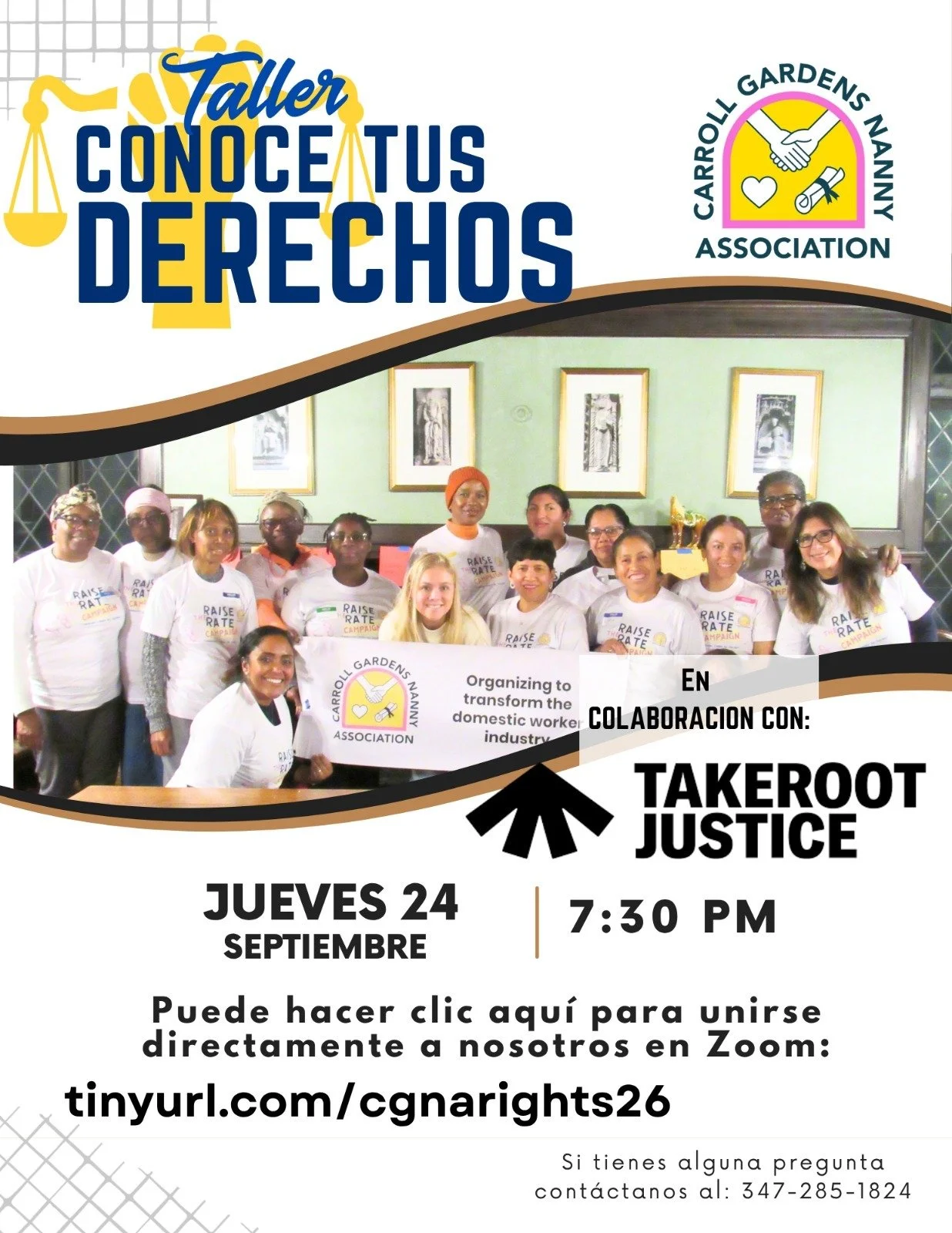 Taller «Conoce Tus Derechos» con Take Root Justice 
