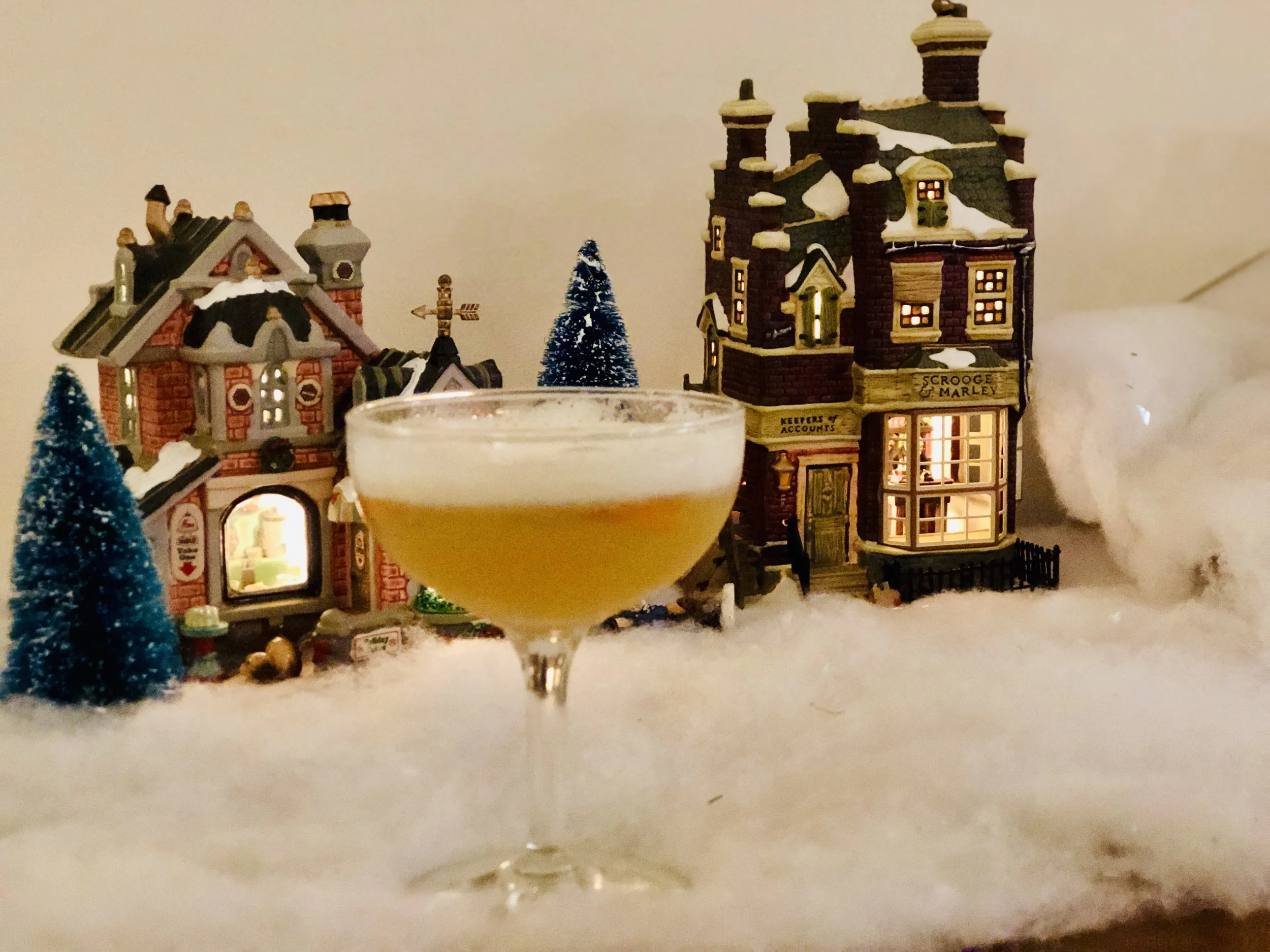 A whiskey sour I made last Christmas in a coupe glass. And yes I realize I miss pronounce coupe on the podcast :-)