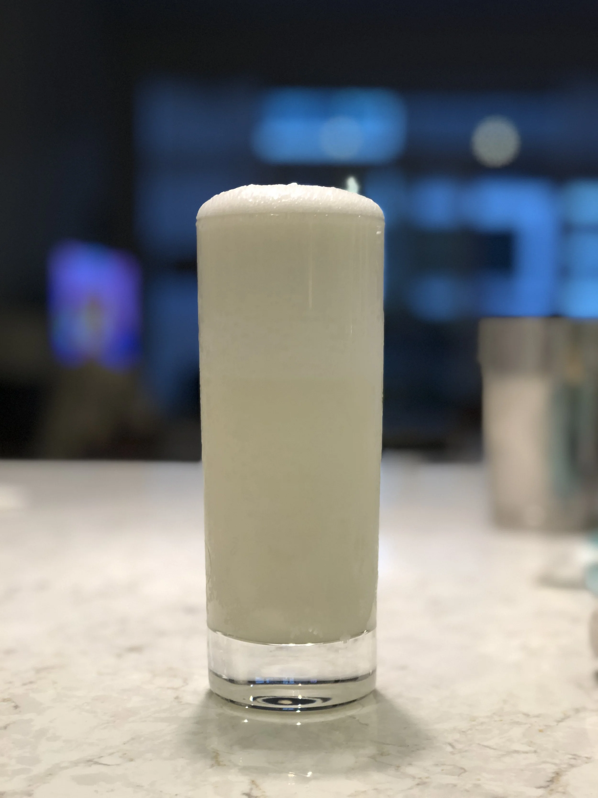 I mentioned a Ramos Gin Fizz the podcast. This is a picture of one I made.